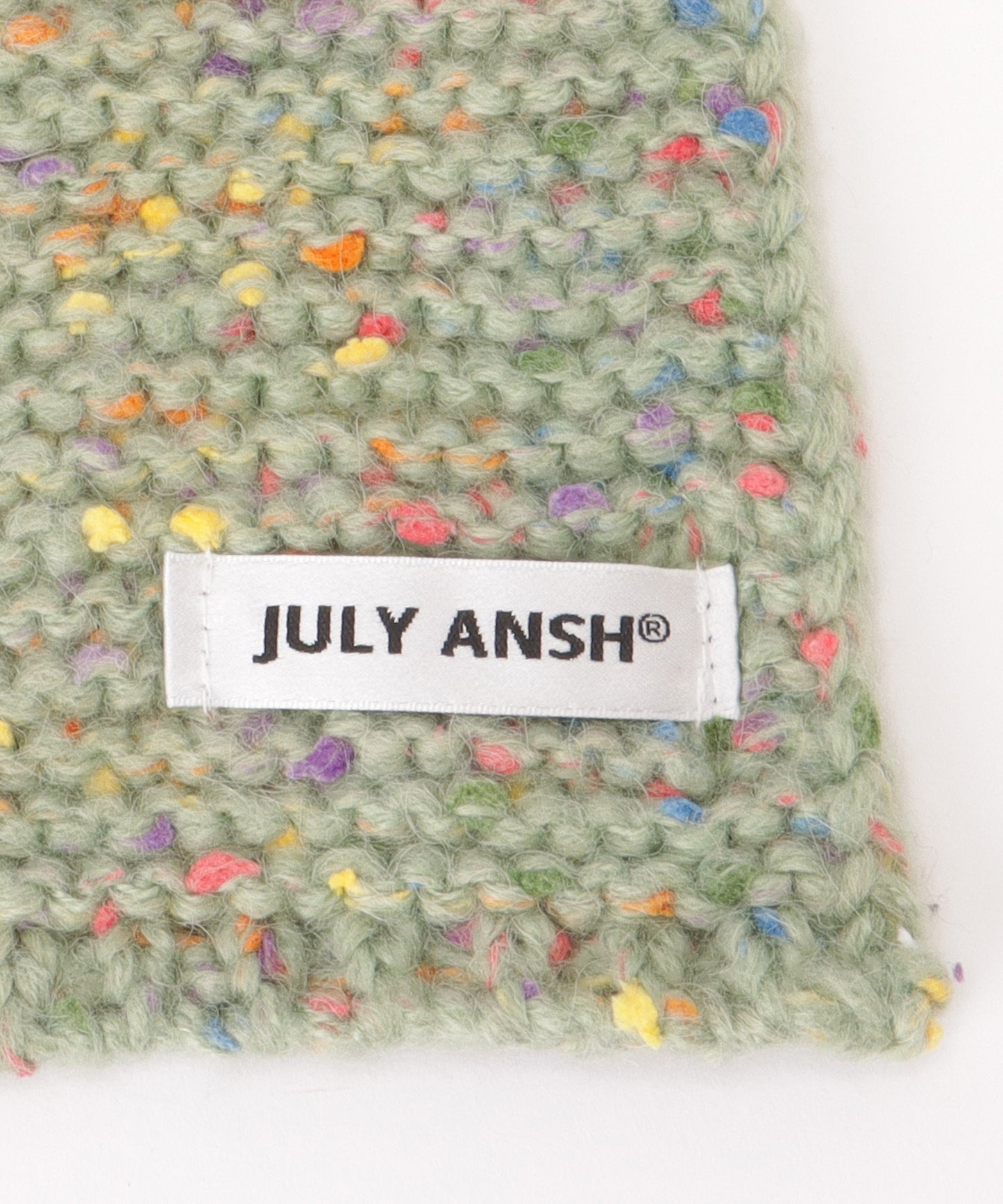 ミックス カラー タグ付き ニット マフラー