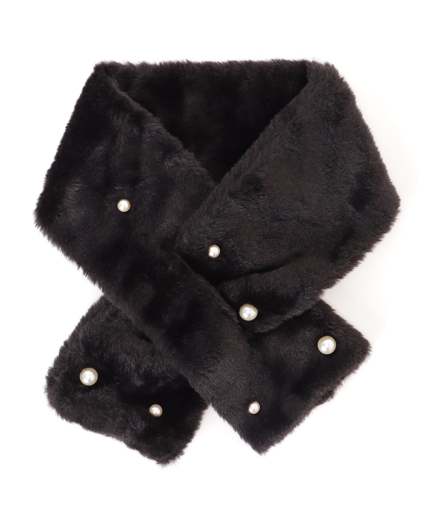 ソリッドカラー メニー パール ファー ティペット