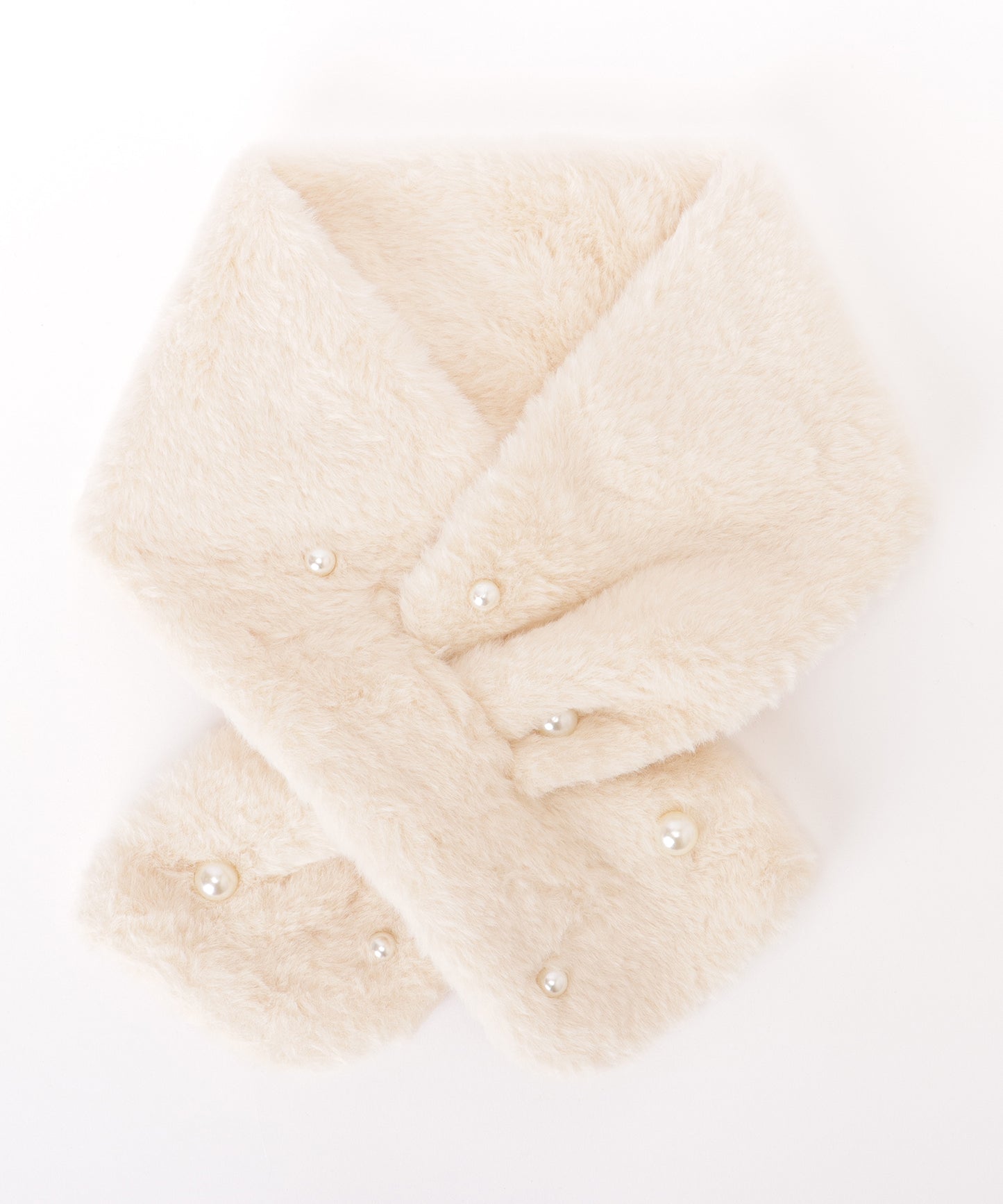 ソリッドカラー メニー パール ファー ティペット