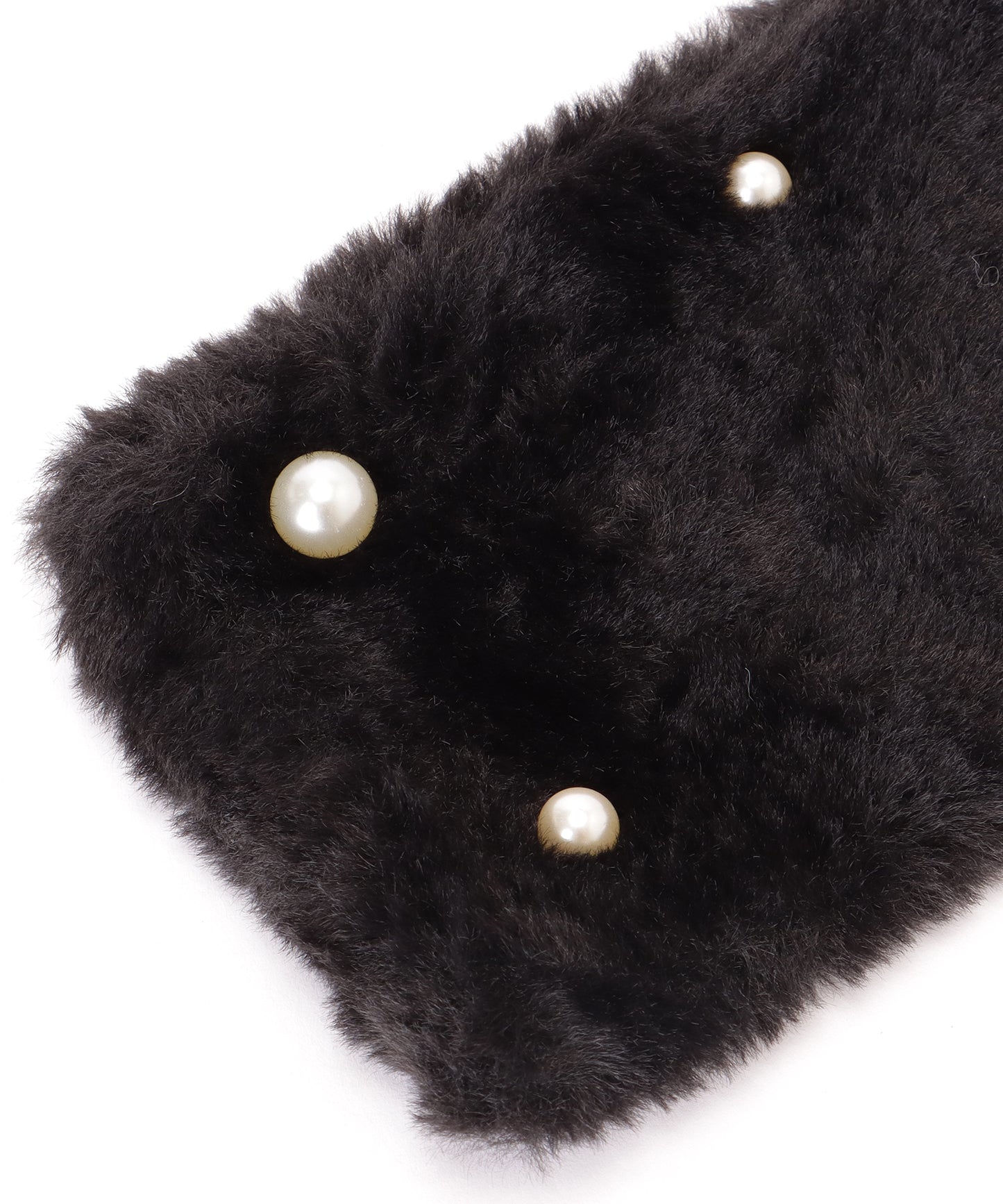 ソリッドカラー メニー パール ファー ティペット