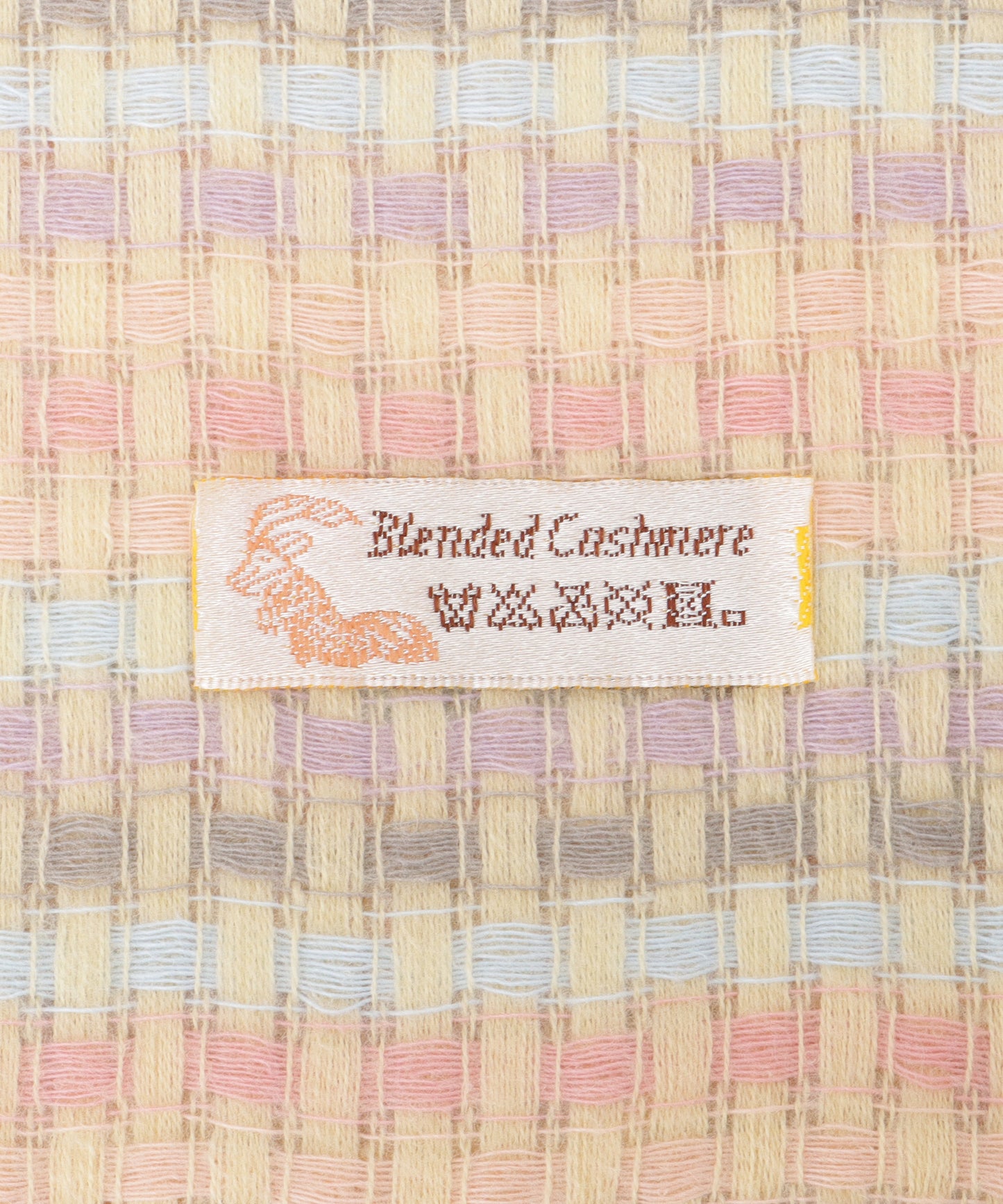 配色 チェック フリンジ ニット マフラー