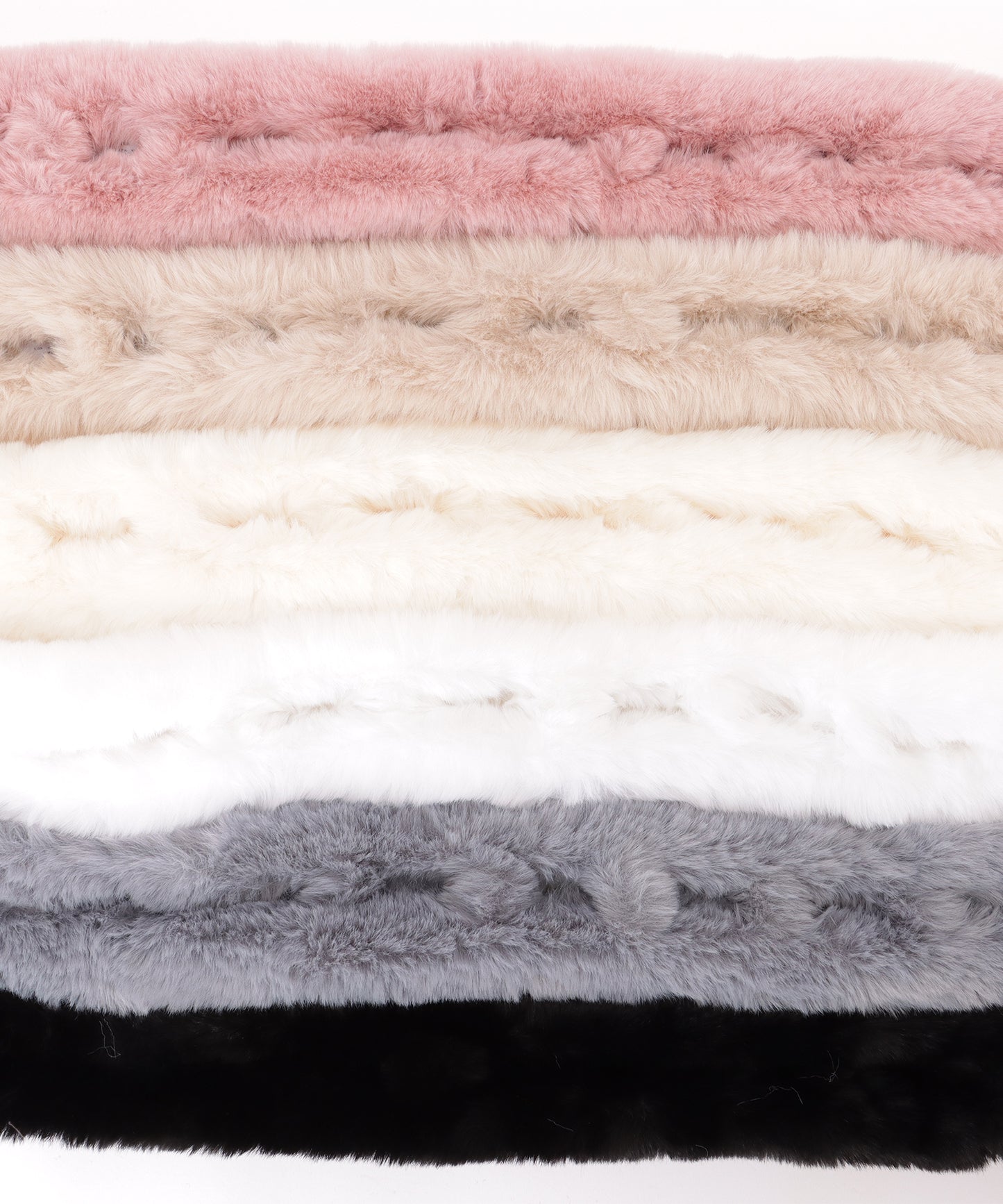 ポンポン付き ラビット風 シンプル ファー ティペット