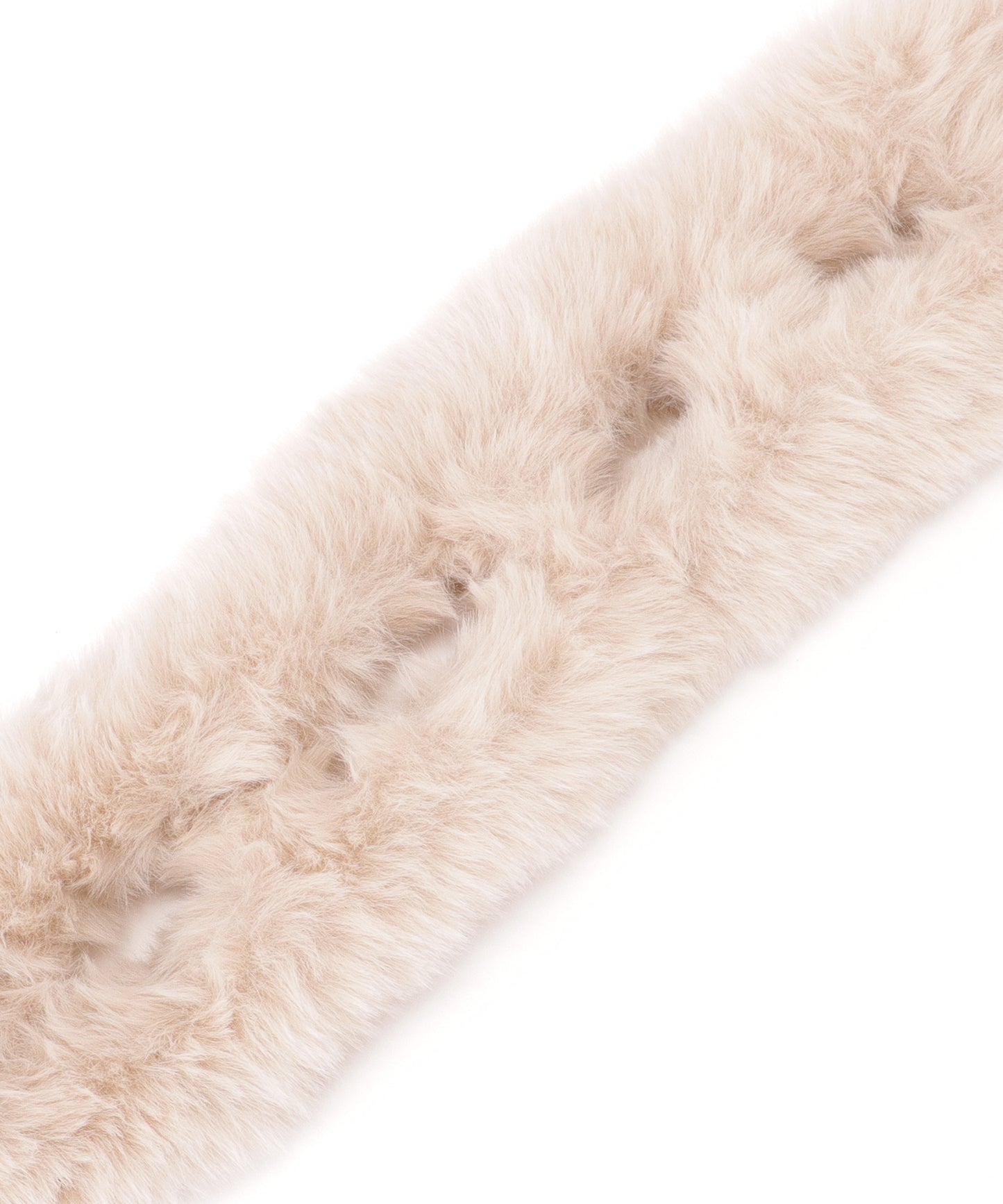 ポンポン付き ラビット風 シンプル ファー ティペット