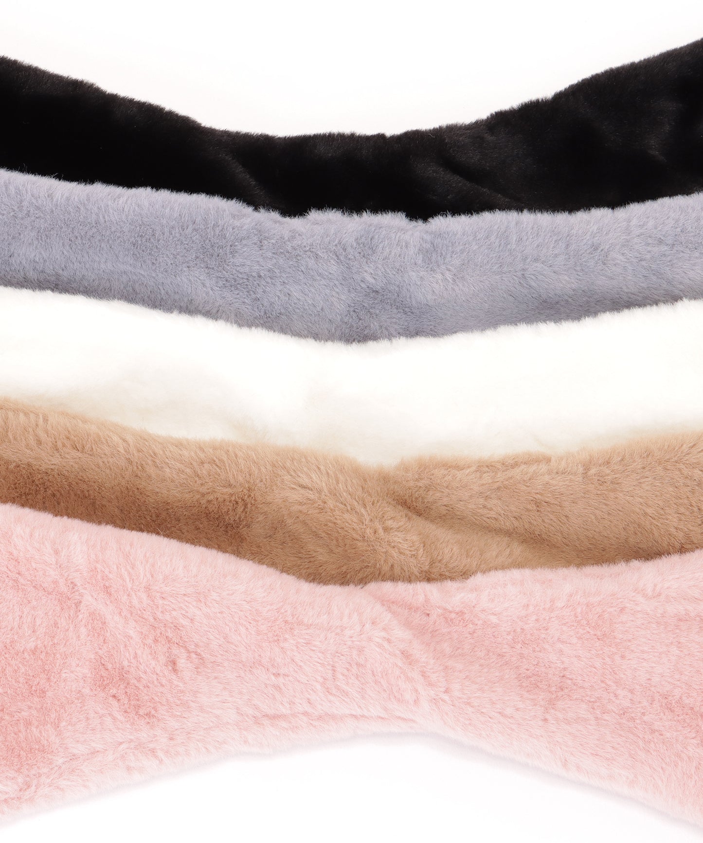 ニット リボン付き 2WAY ファー ティペット