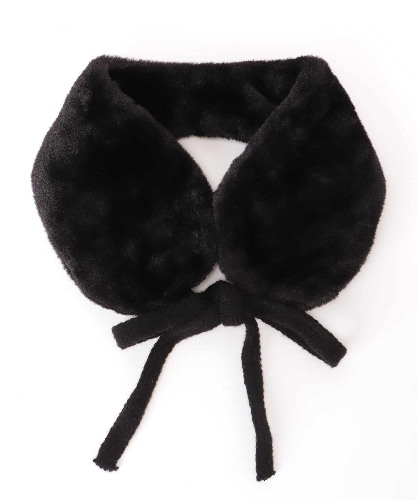 ニット リボン付き 2WAY ファー ティペット