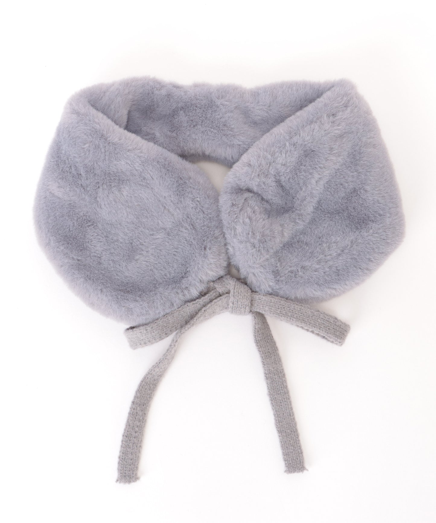 ニット リボン付き 2WAY ファー ティペット