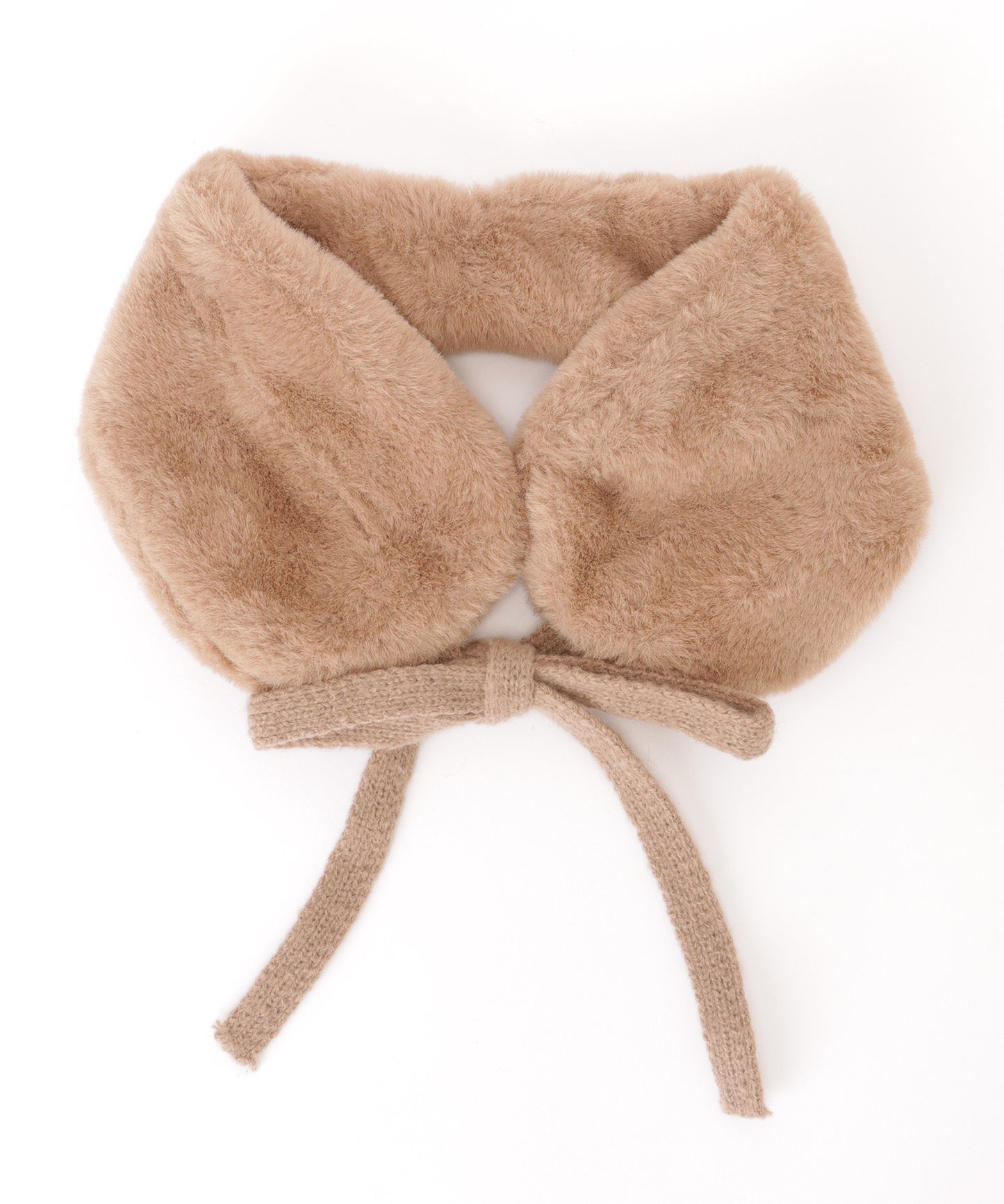 ニット リボン付き 2WAY ファー ティペット
