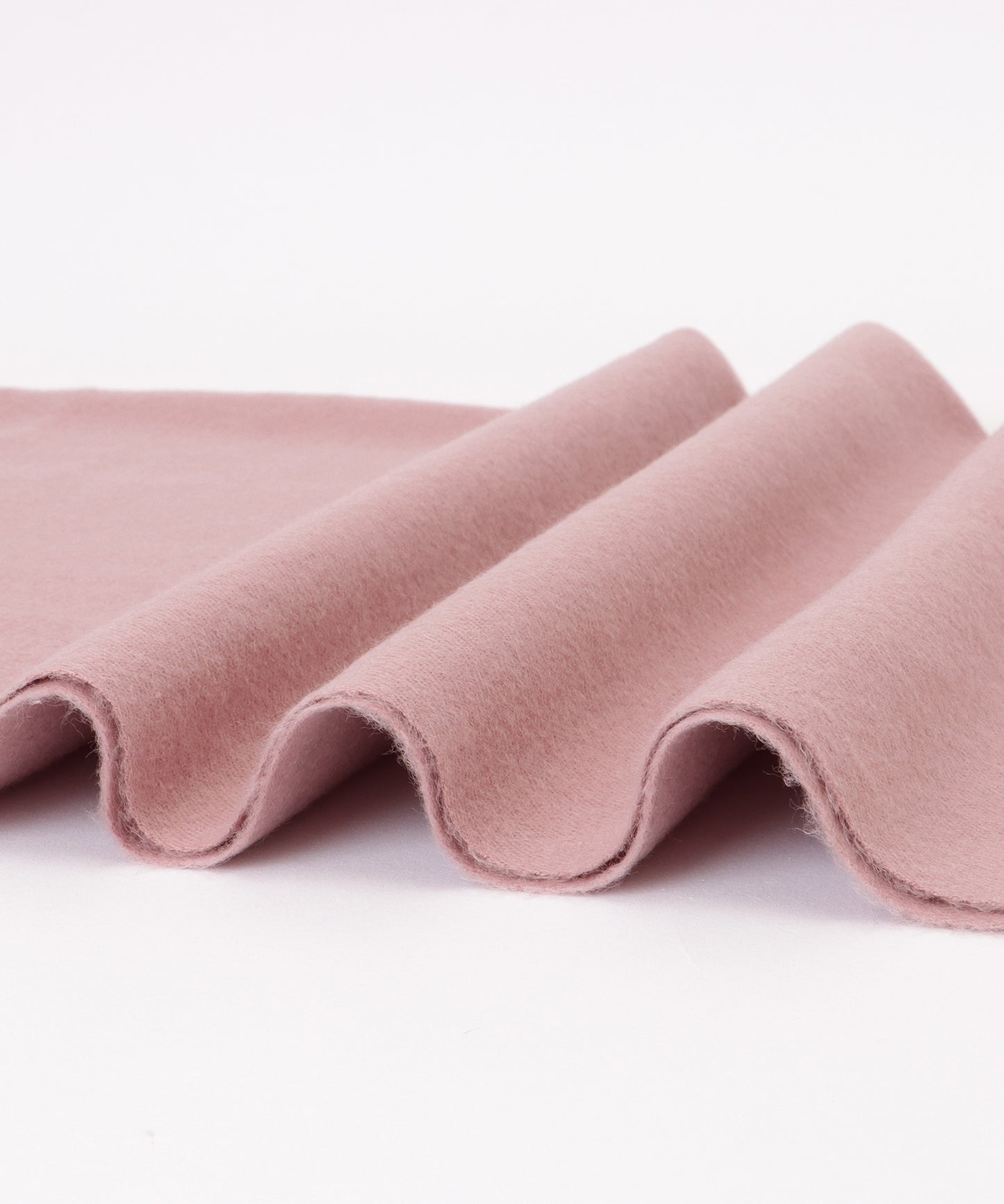 ソリッドカラー ファー ポンポン付き フリンジ マフラー