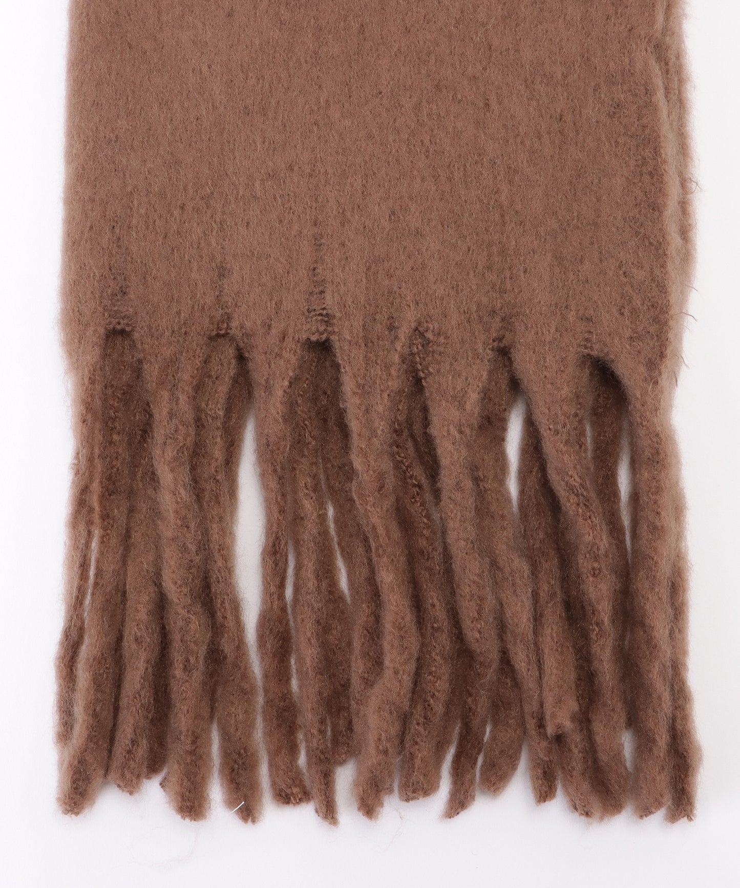 ボリュームフリンジシンプル大判マフラー