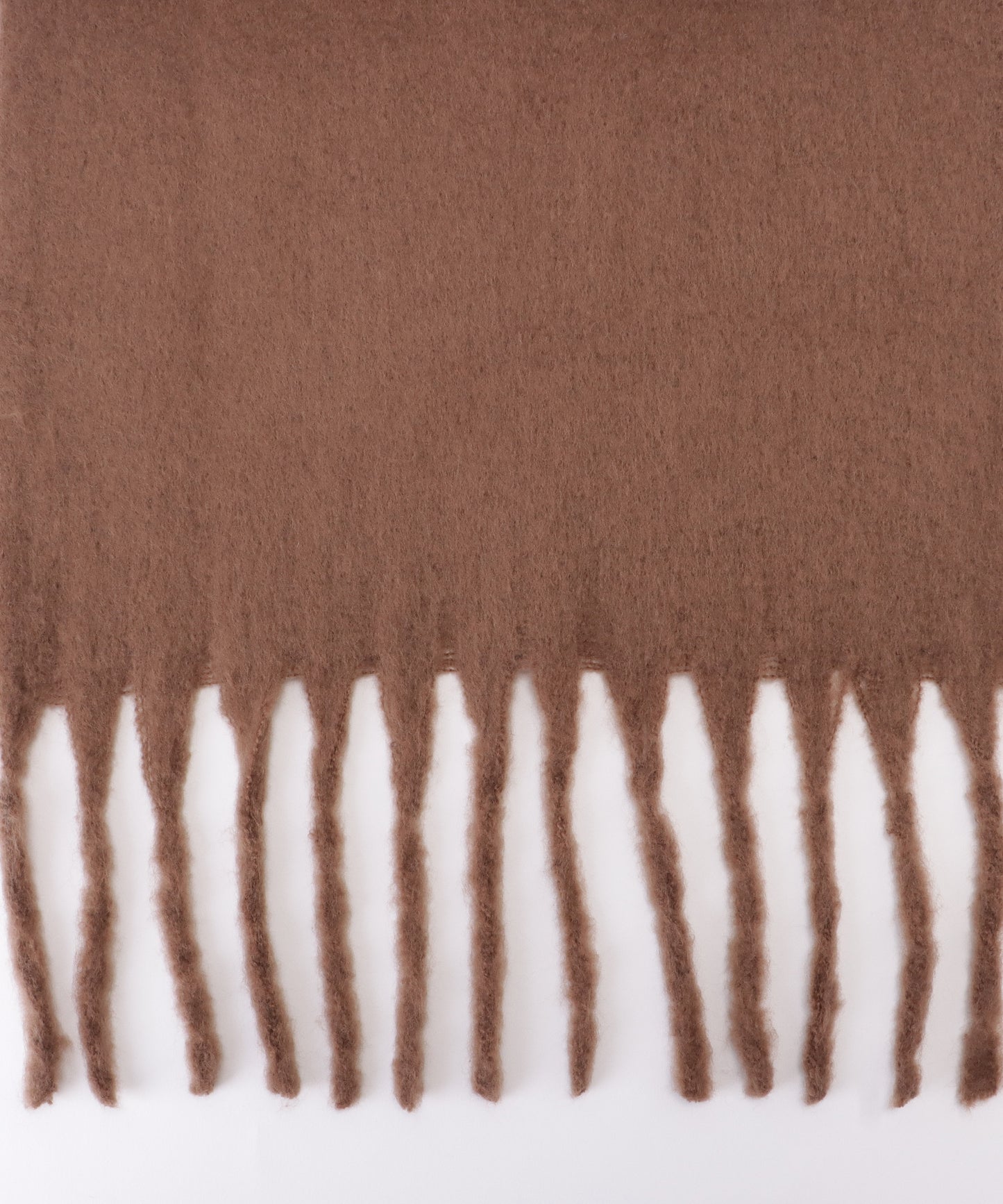 ボリュームフリンジシンプル大判マフラー