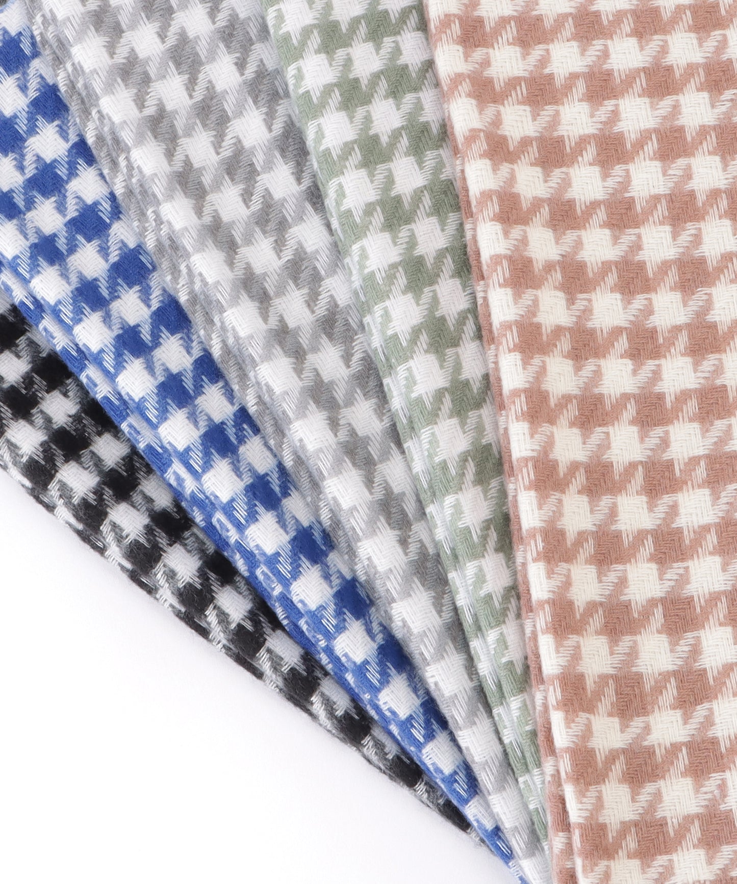 千鳥格子柄クラシカルフリンジマフラー