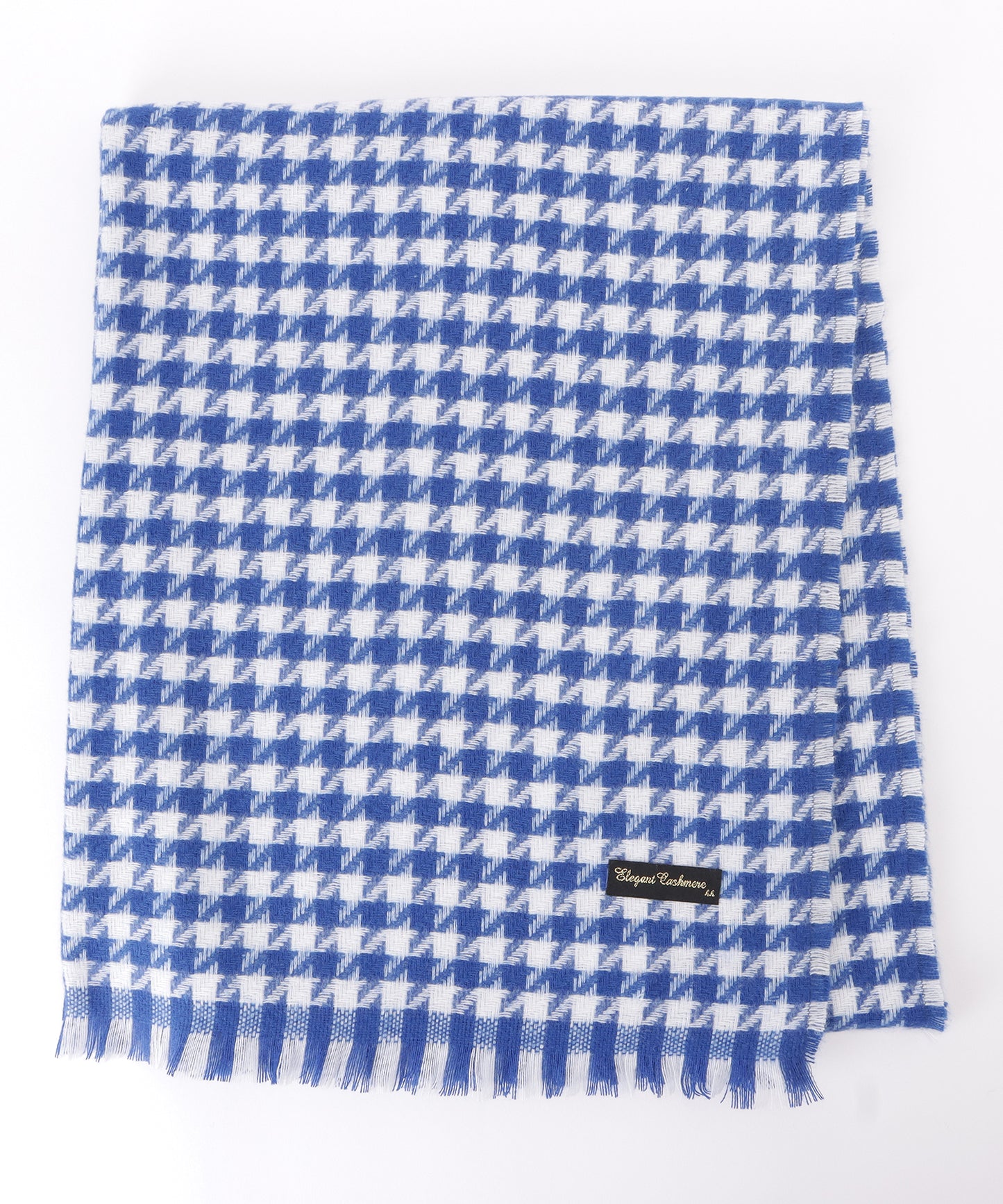 千鳥格子柄クラシカルフリンジマフラー