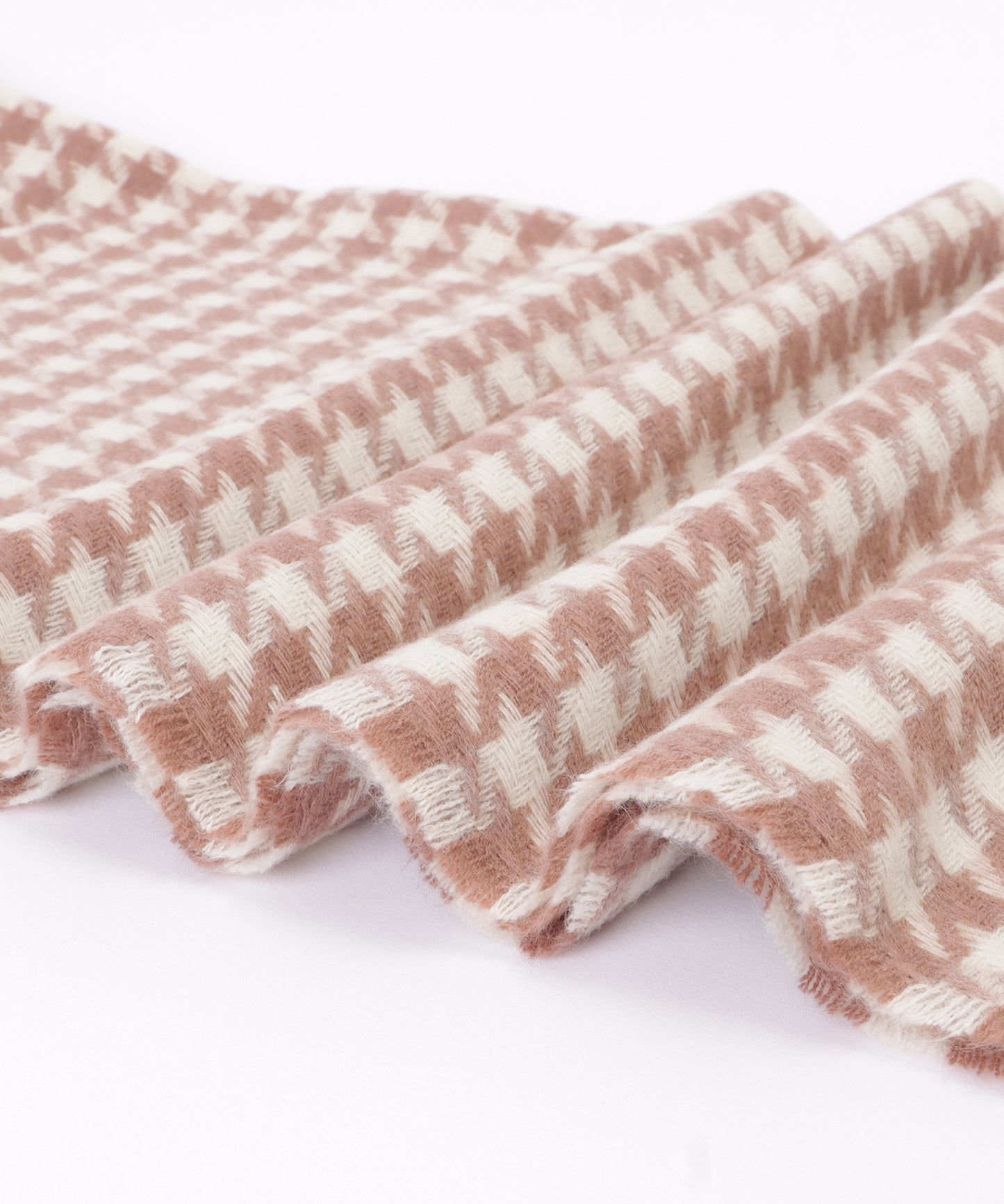 千鳥格子柄クラシカルフリンジマフラー