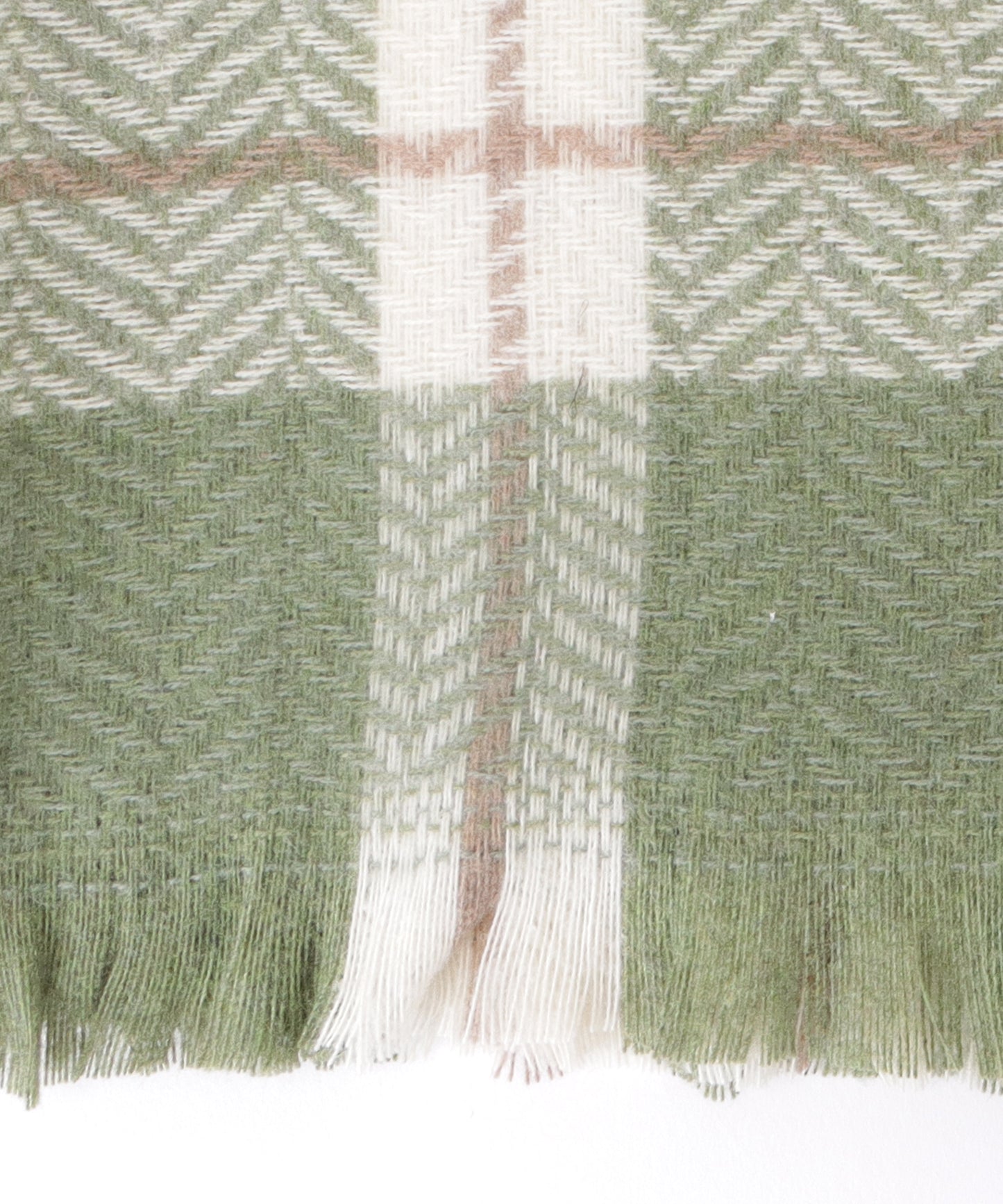 チェック柄カシミヤタッチフリンジマフラー