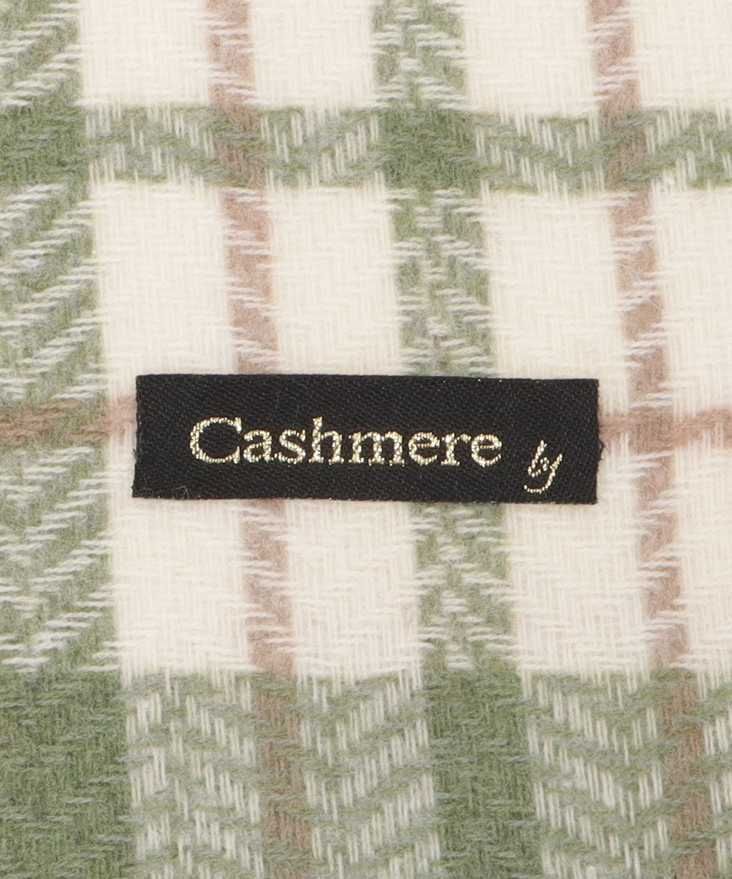 チェック柄カシミヤタッチフリンジマフラー