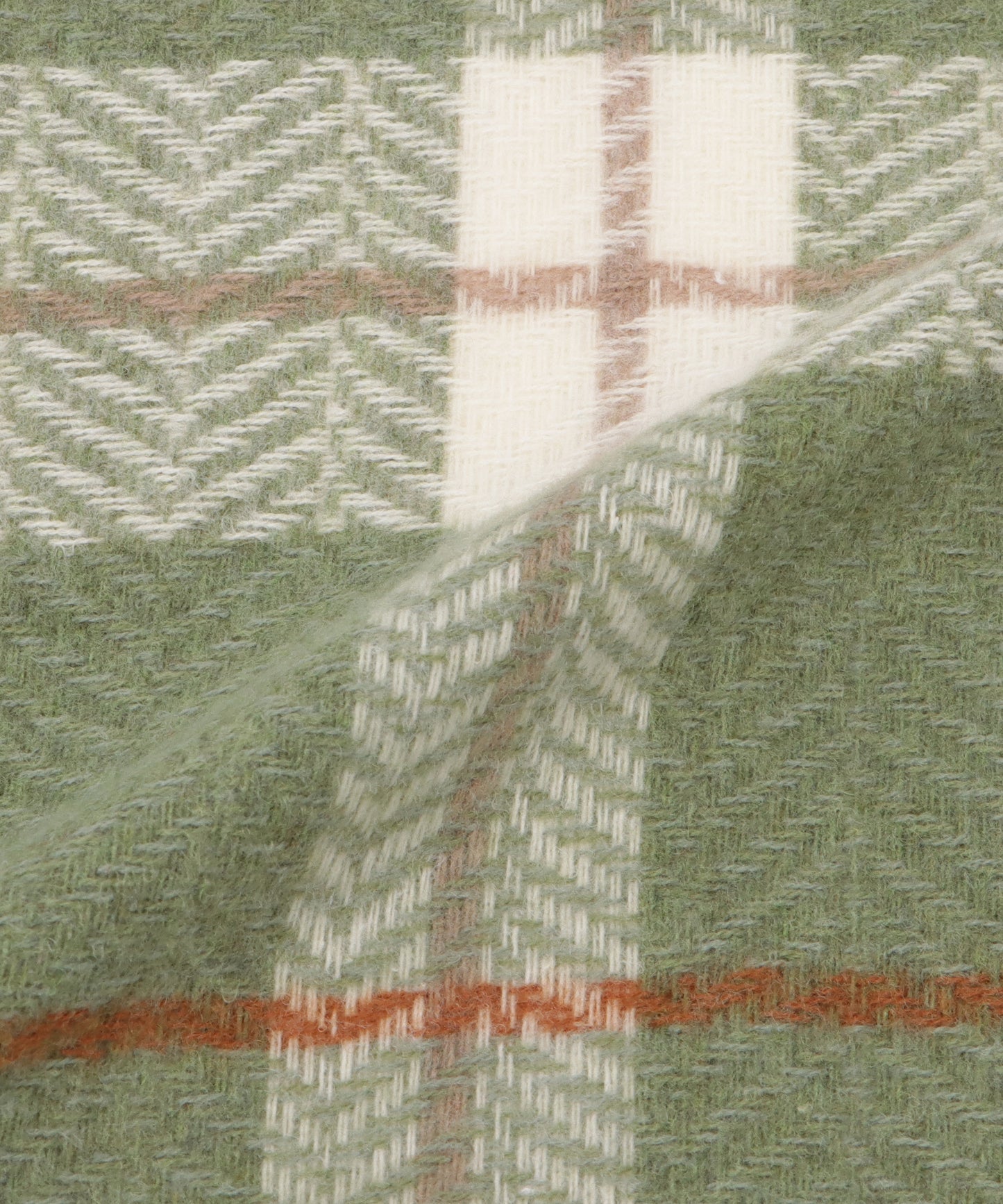 チェック柄カシミヤタッチフリンジマフラー