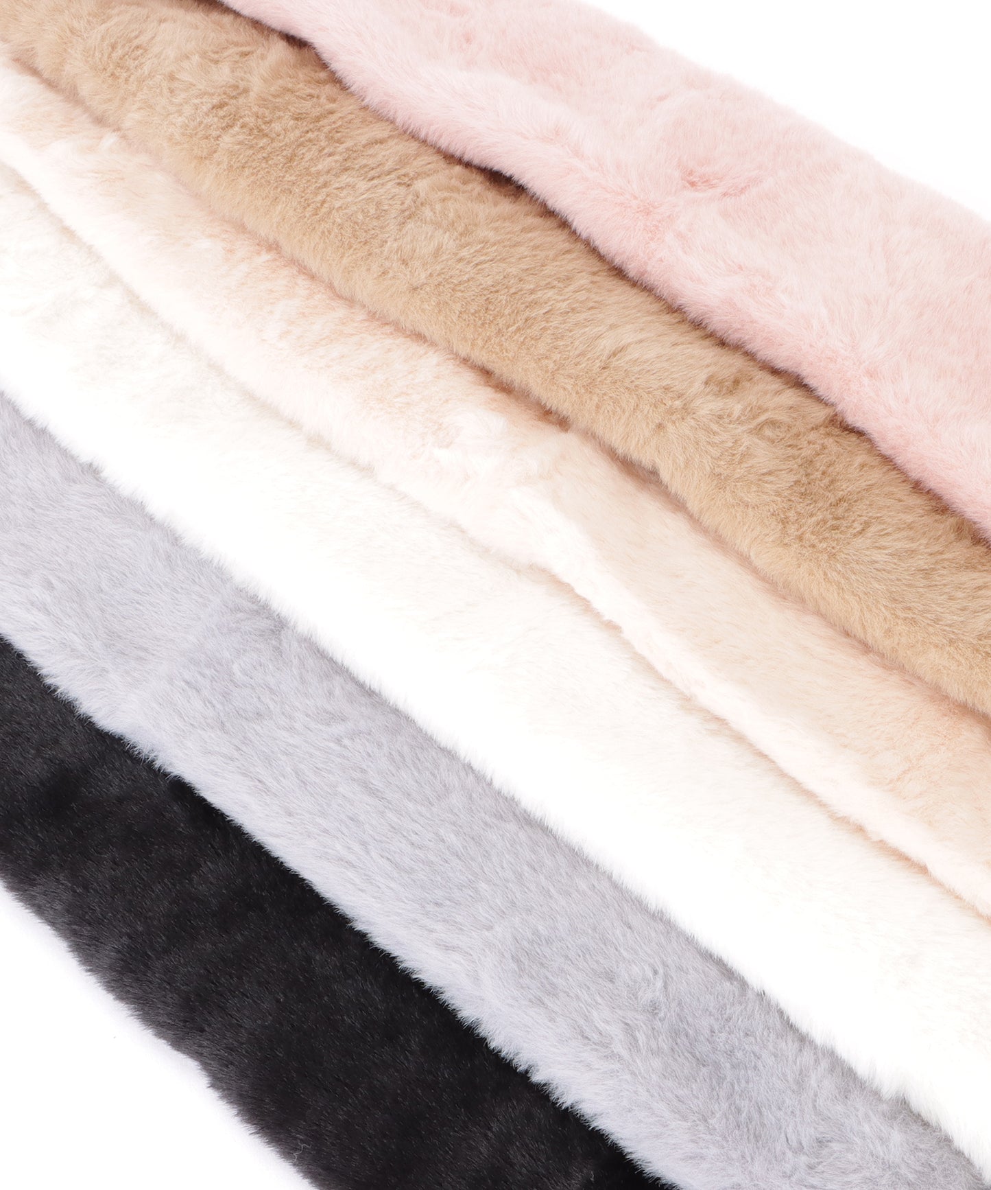 ニットドッキングリボン風ファーティペット