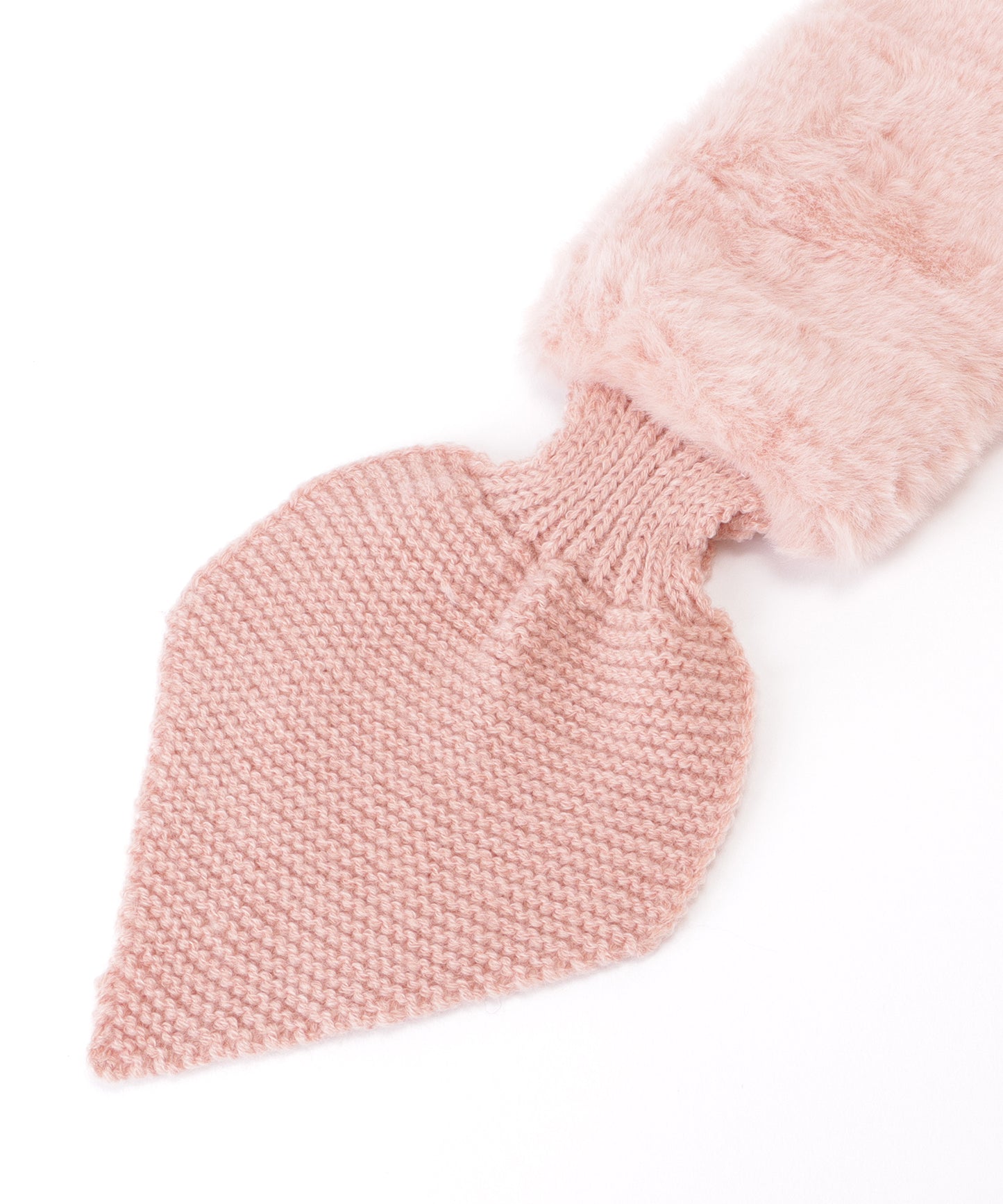 ニットドッキングリボン風ファーティペット