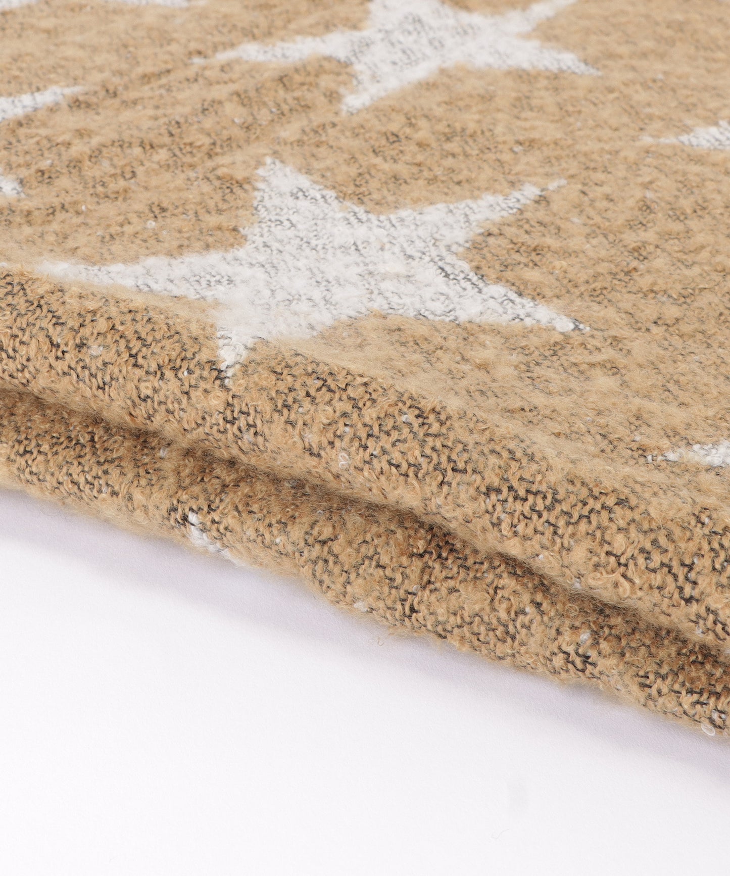 星柄ボリュームフリンジニットマフラー