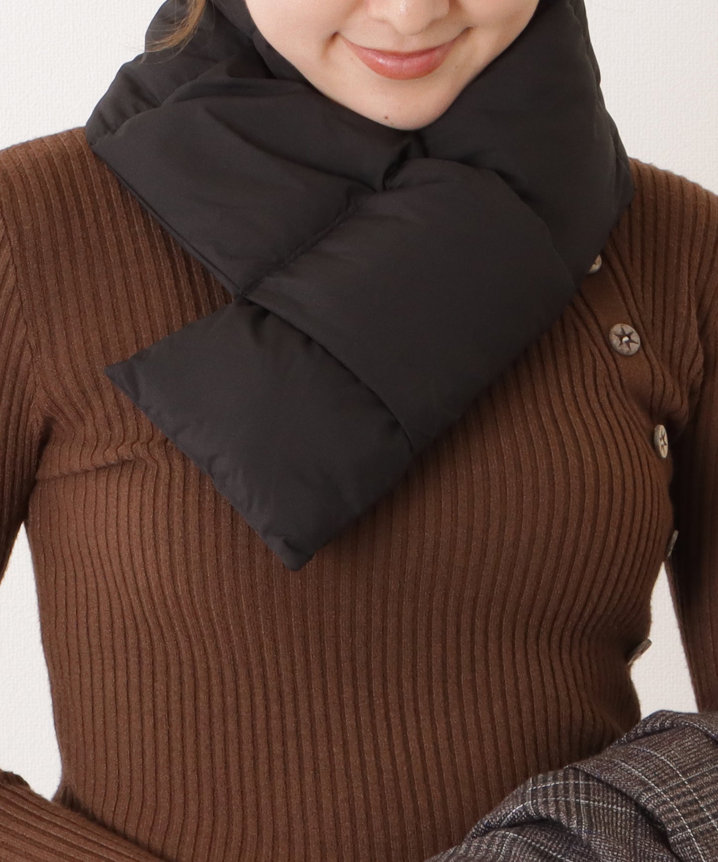 中綿ダウンキルティングティペット