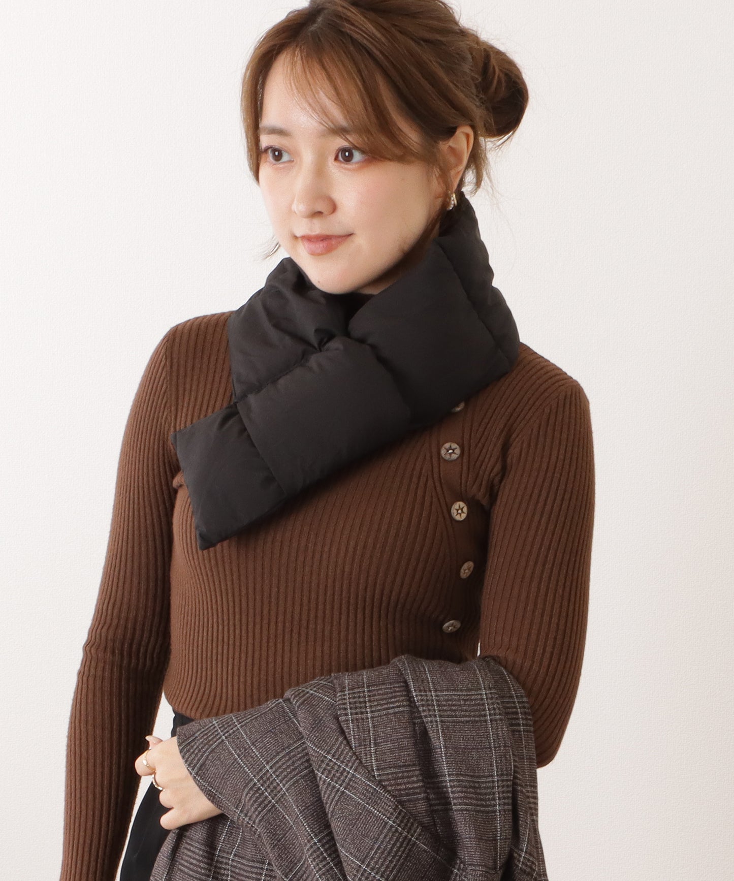 中綿ダウンキルティングティペット