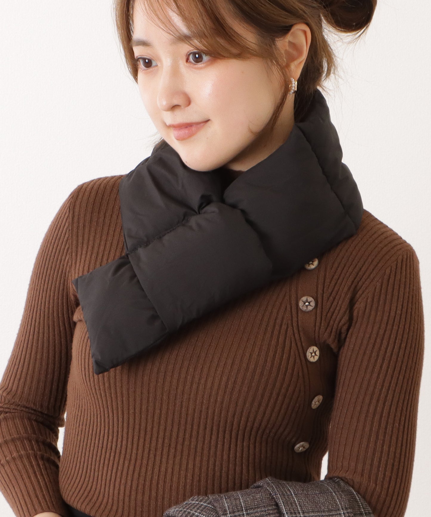 中綿ダウンキルティングティペット