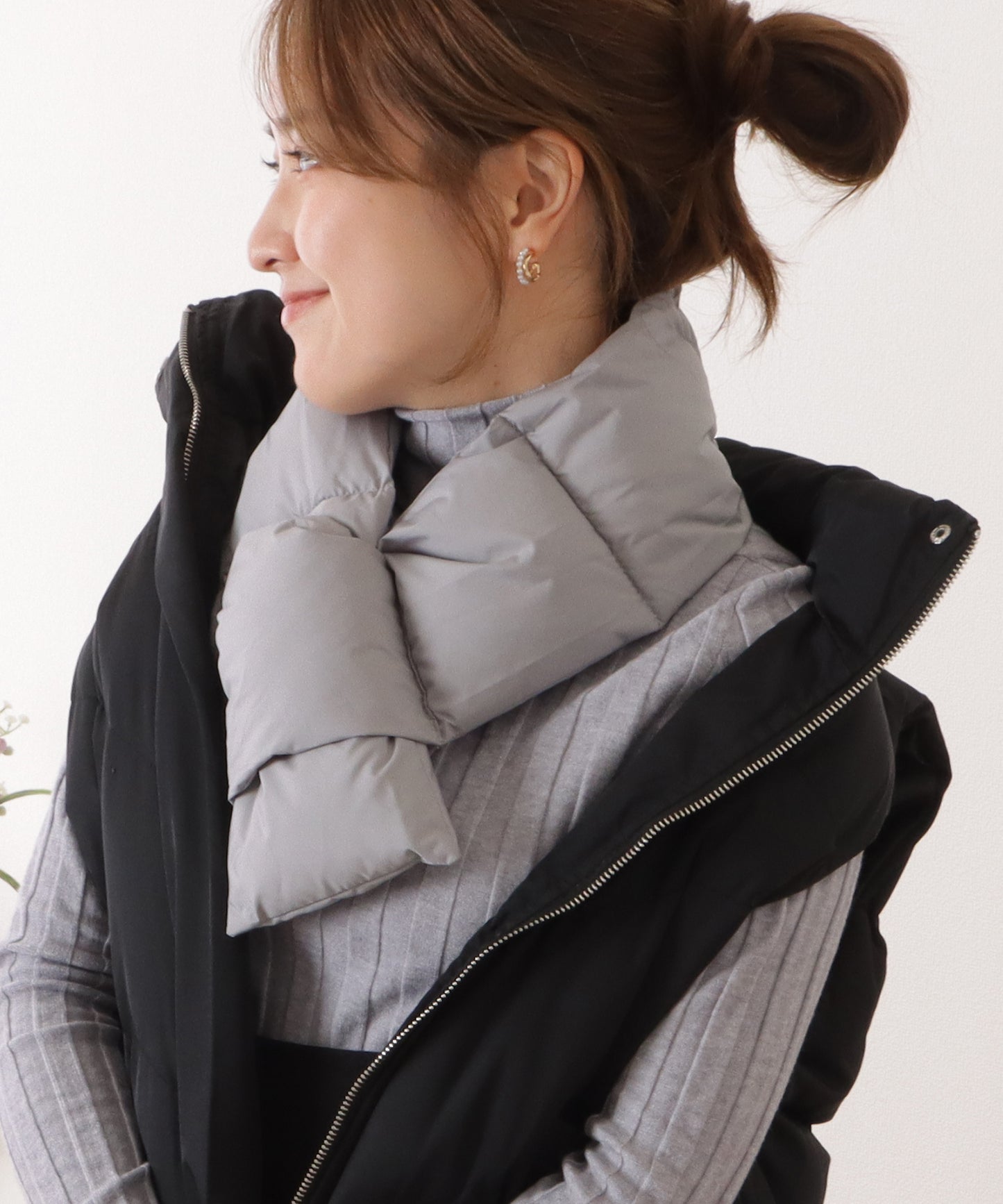 中綿ダウンキルティングティペット