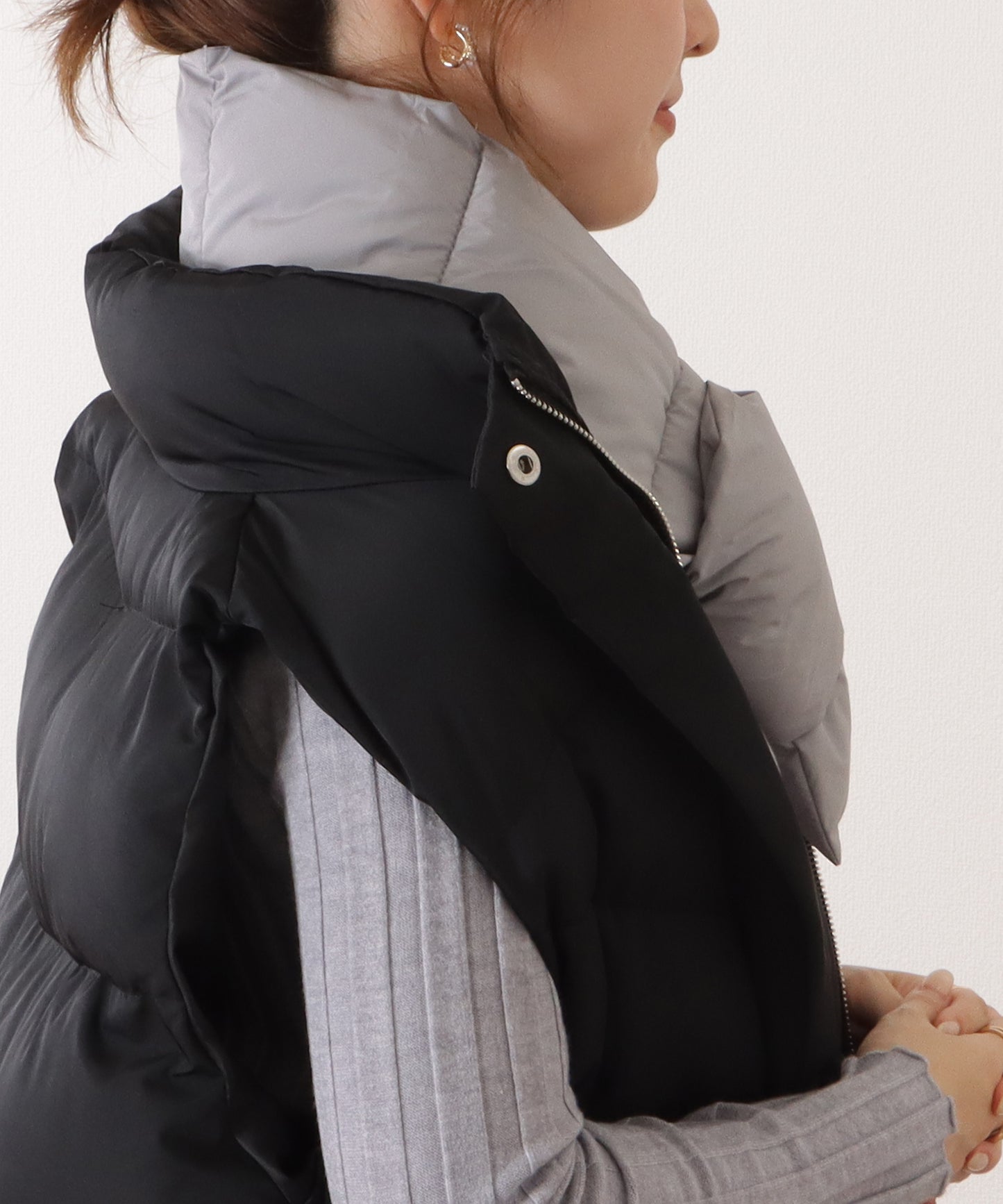 中綿ダウンキルティングティペット