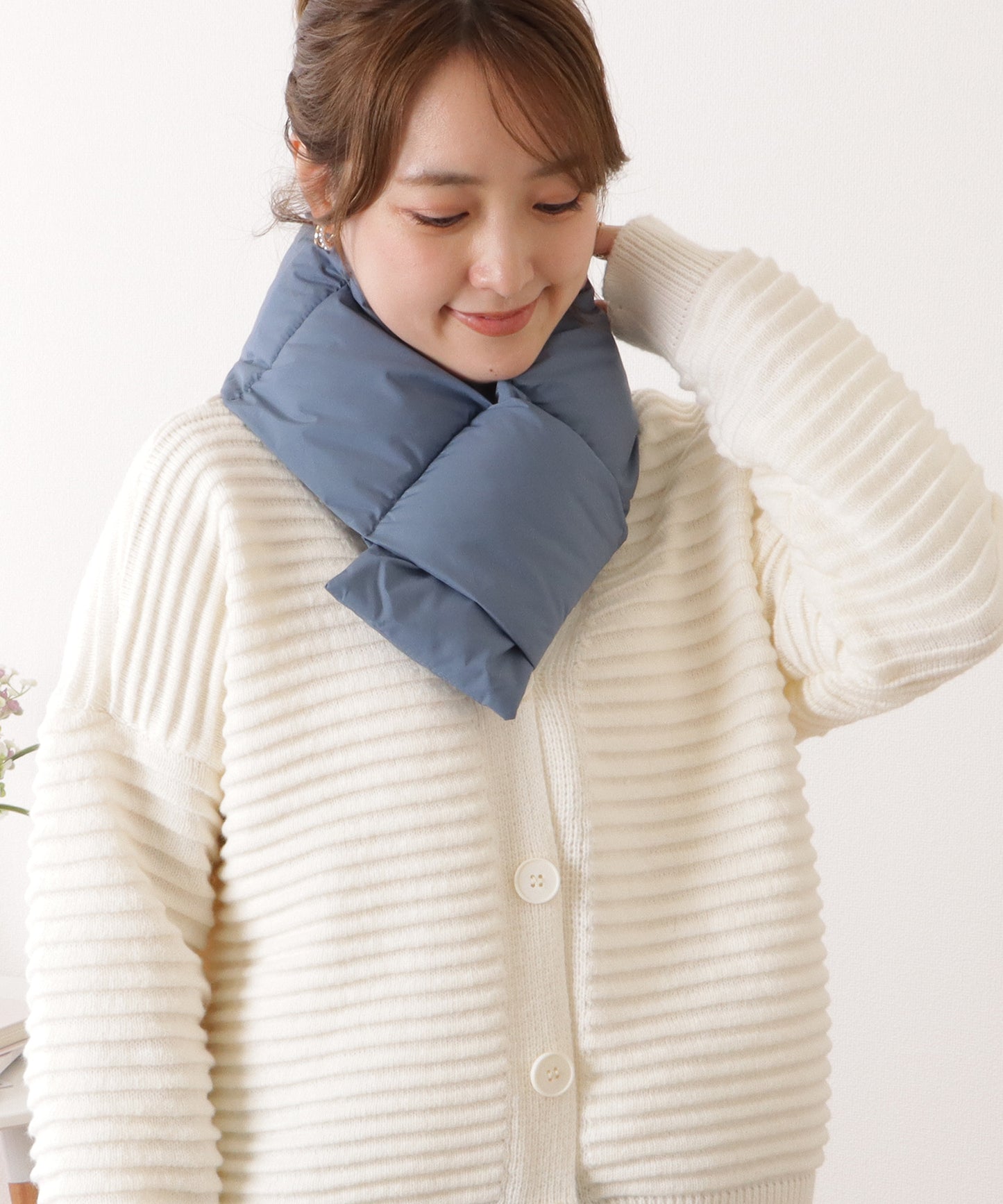 中綿ダウンキルティングティペット