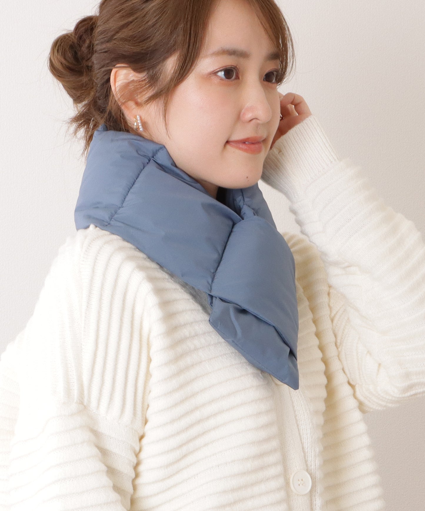 中綿ダウンキルティングティペット