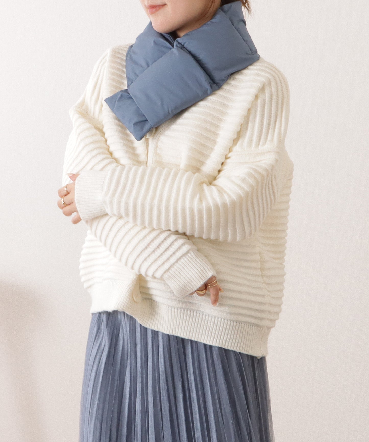 中綿ダウンキルティングティペット