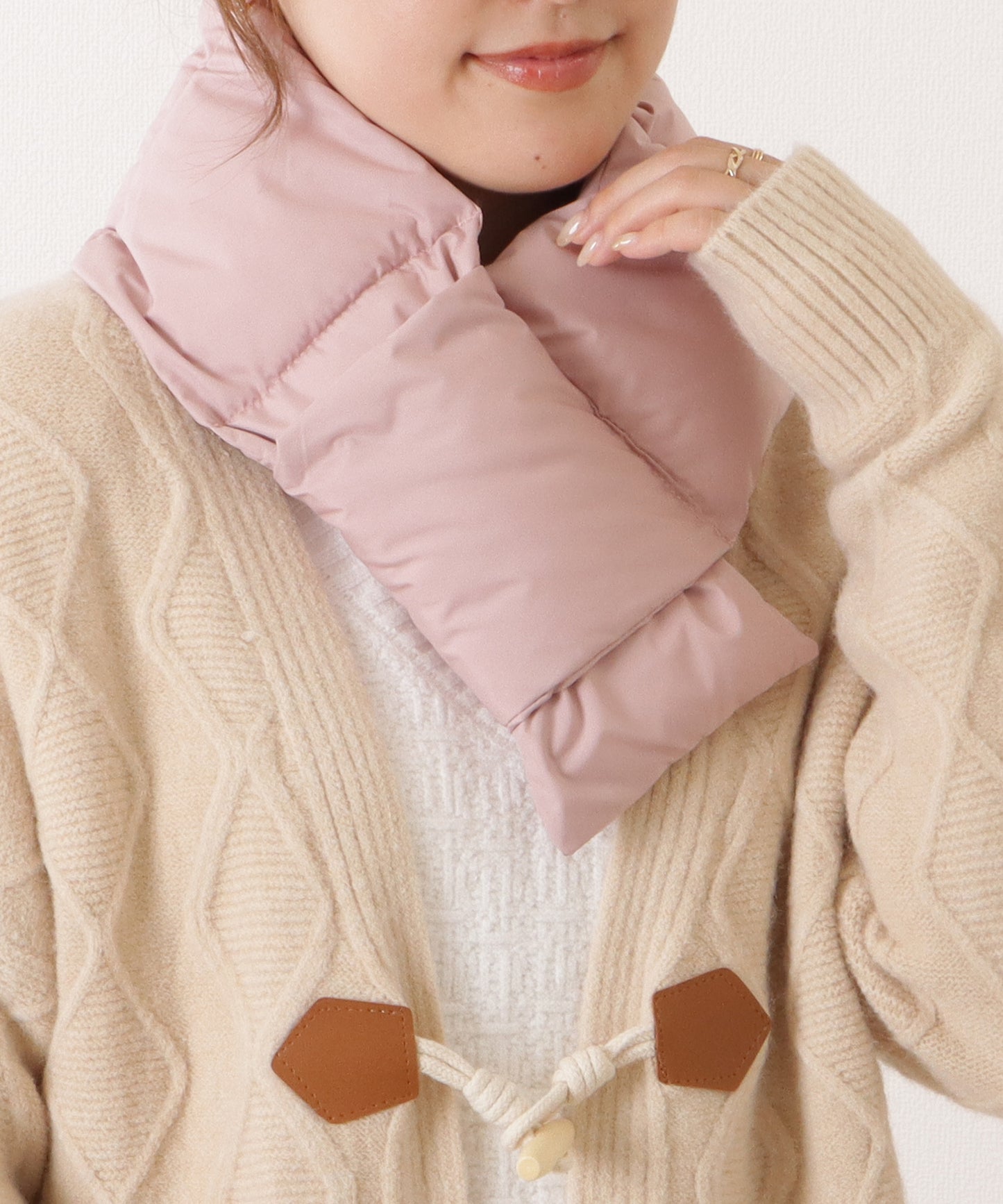 中綿ダウンキルティングティペット