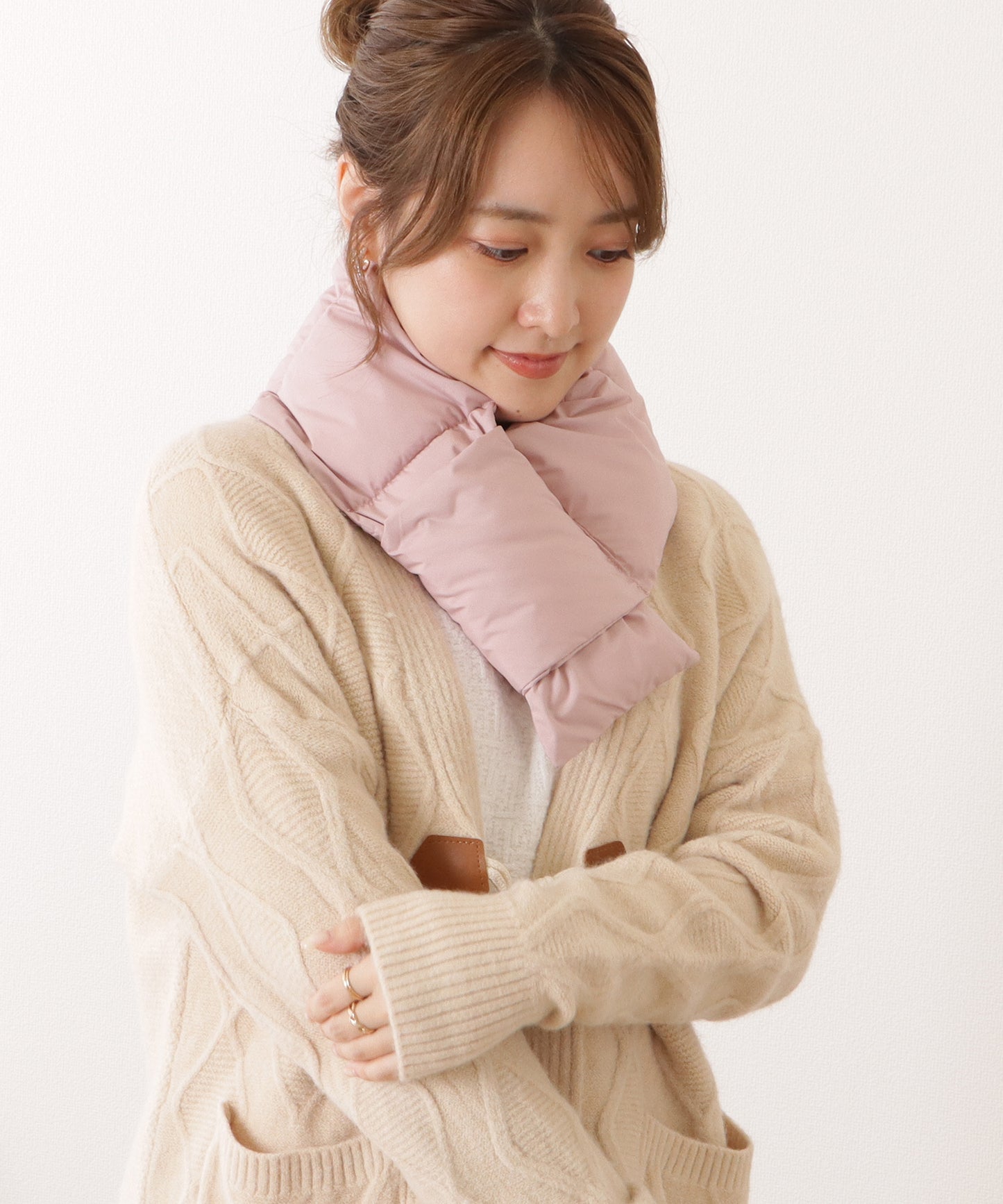 中綿ダウンキルティングティペット