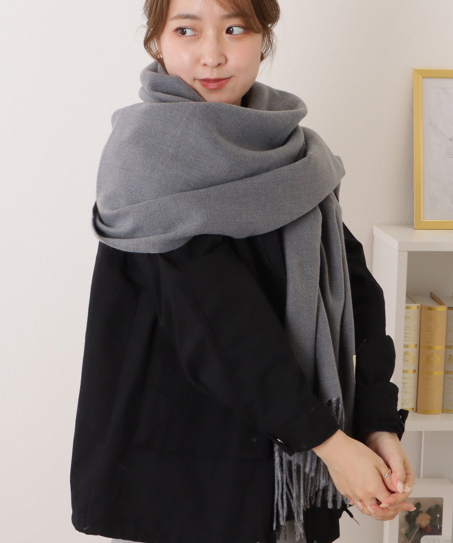 リバーシブルフリンジストール