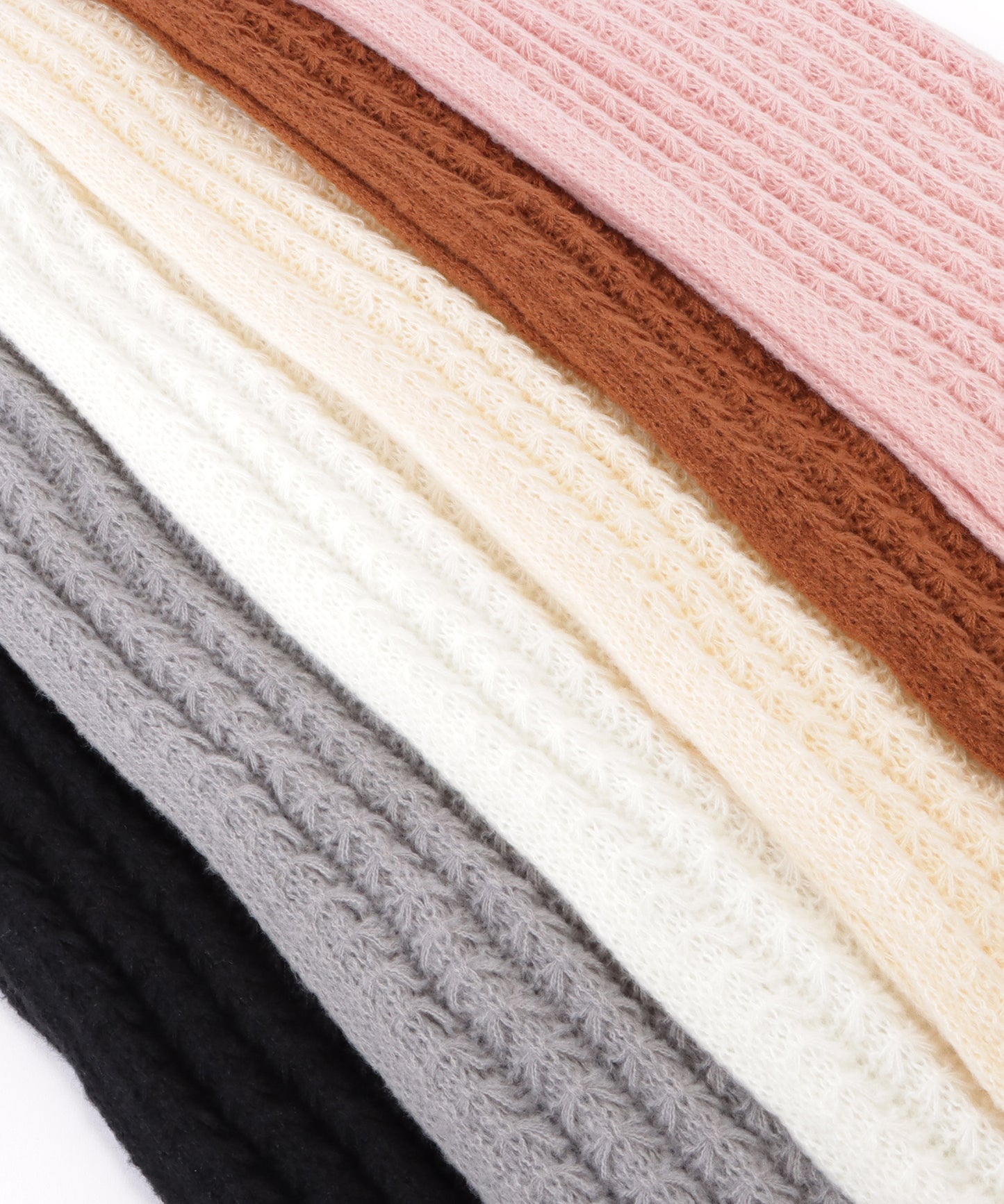 ポコポコ厚手カラーニットマフラー