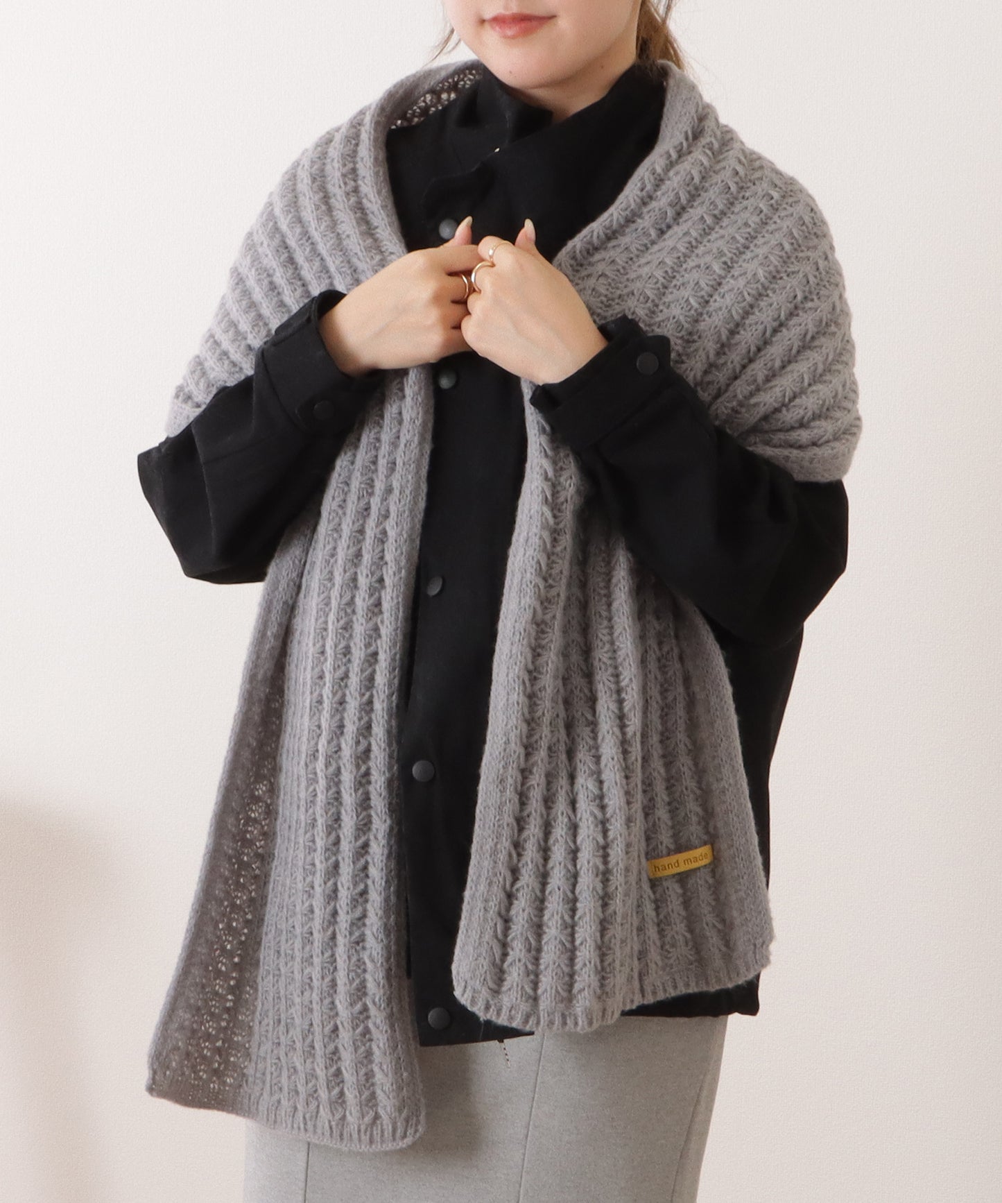 ポコポコ厚手カラーニットマフラー