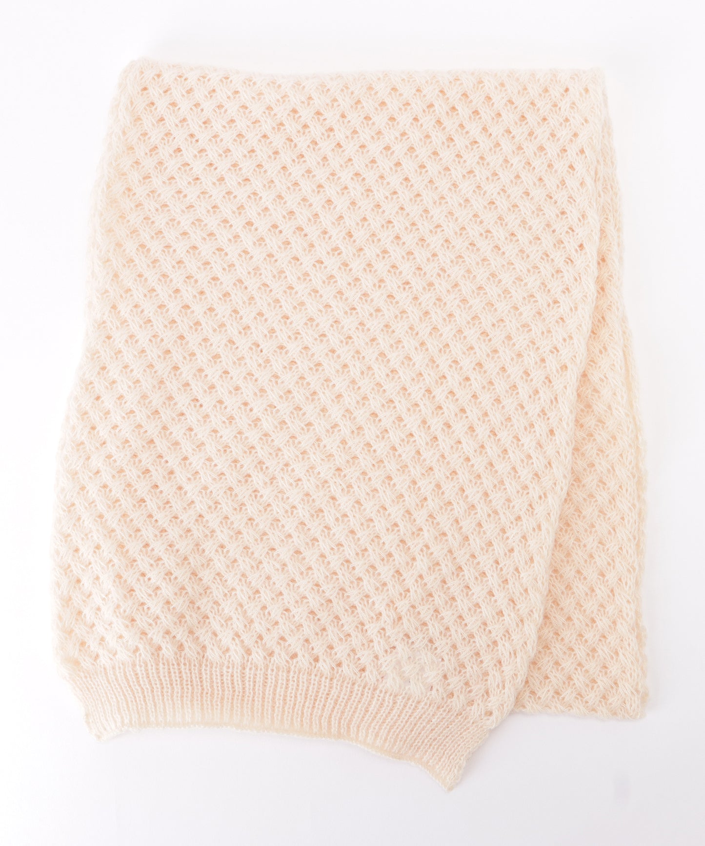 ベーシックカラー凹凸ボリュームニットマフラー