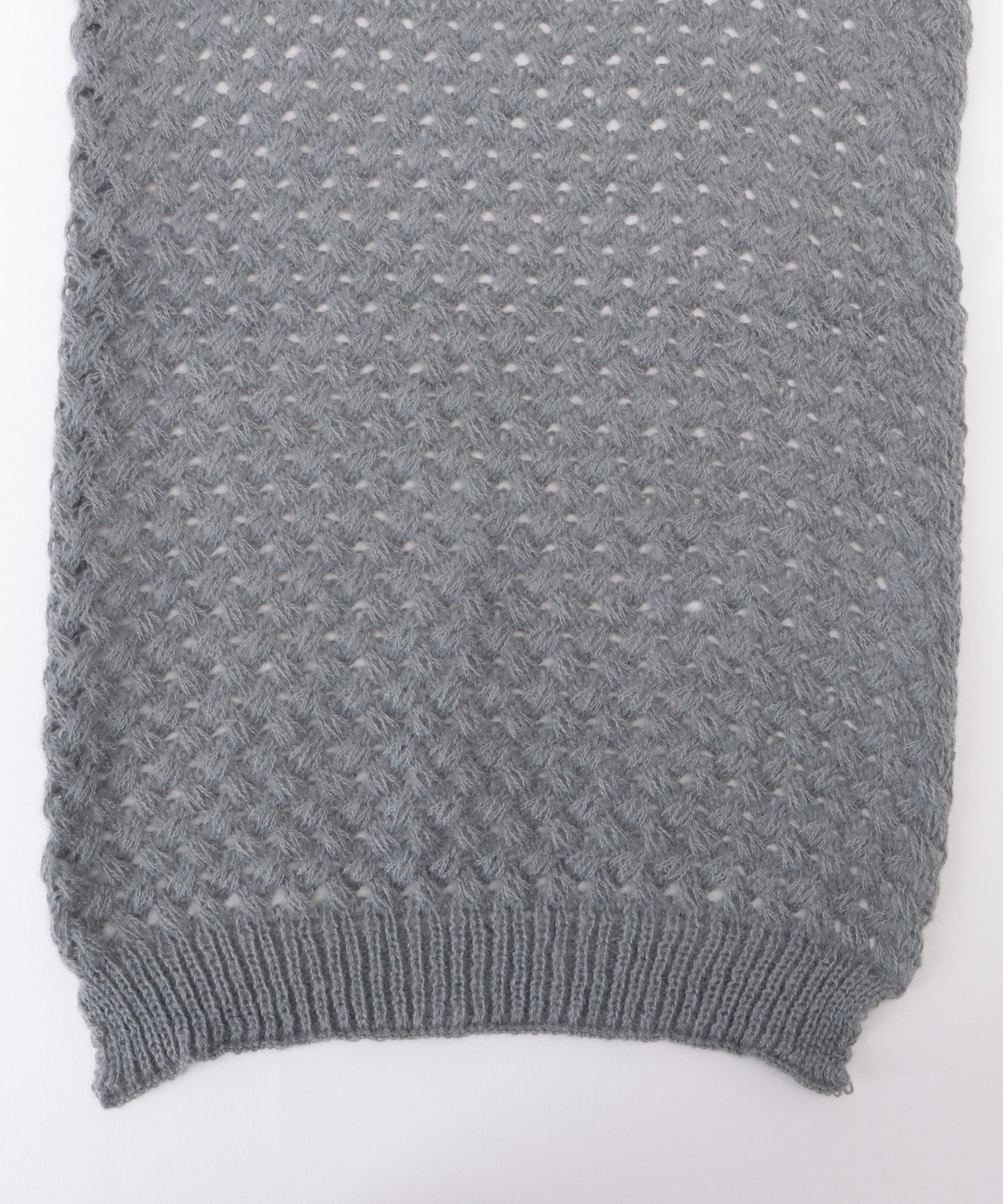 ベーシックカラー凹凸ボリュームニットマフラー