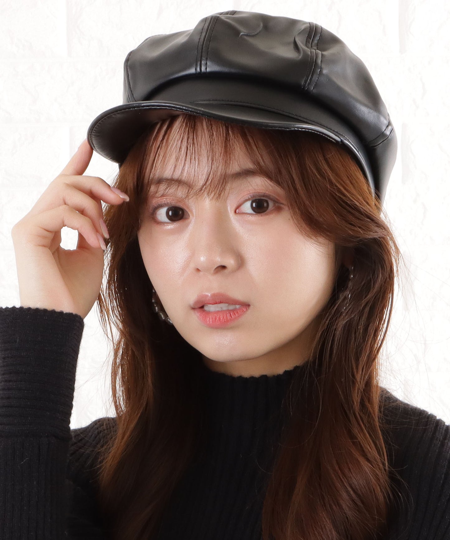 フェイクレザーキャスケット