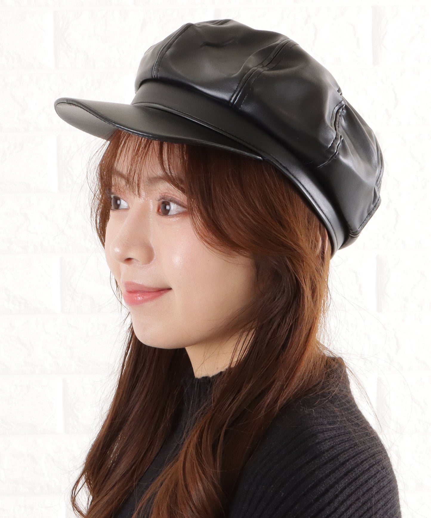 フェイクレザーキャスケット