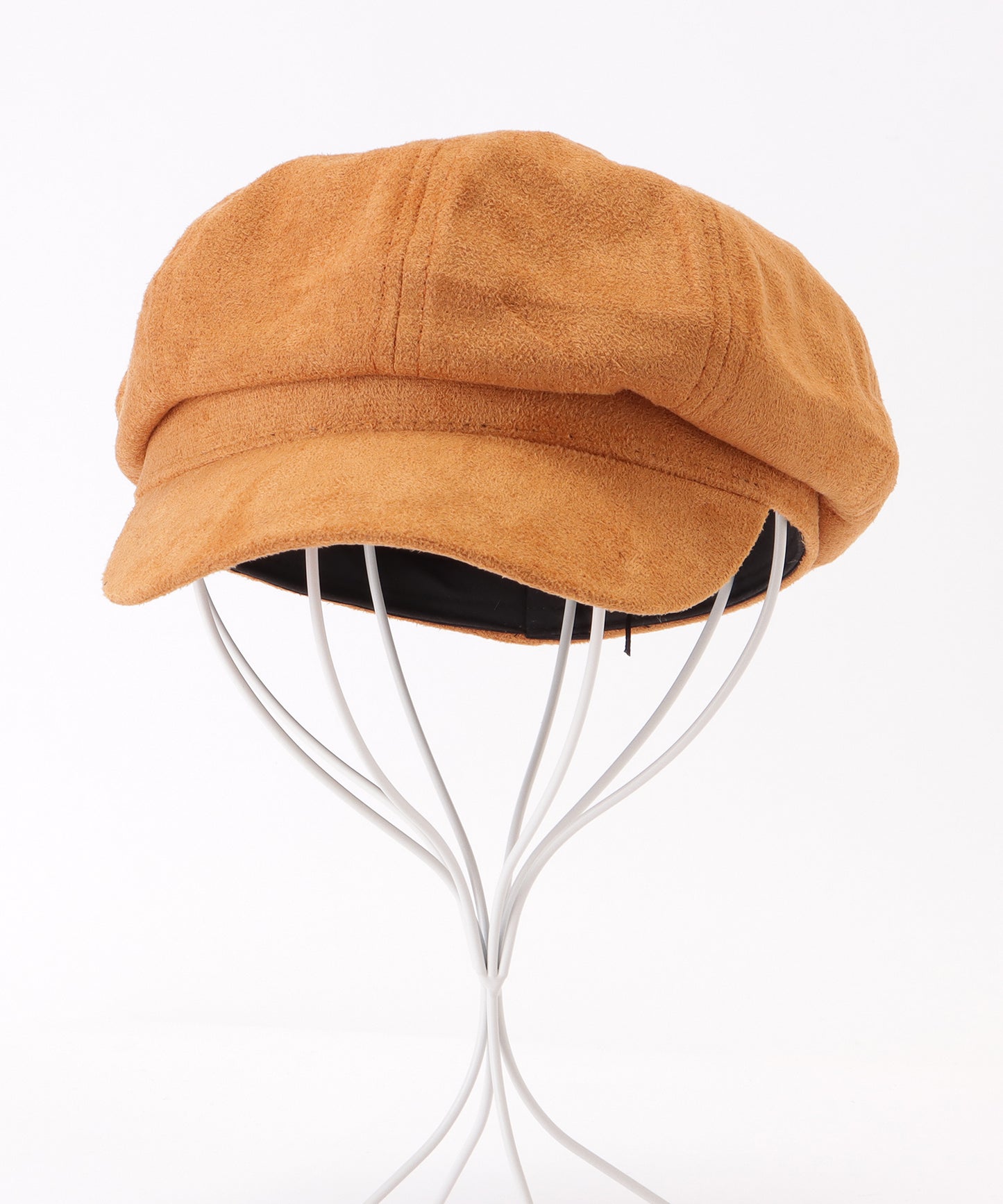 スエード調ベーシックつば広キャスケット