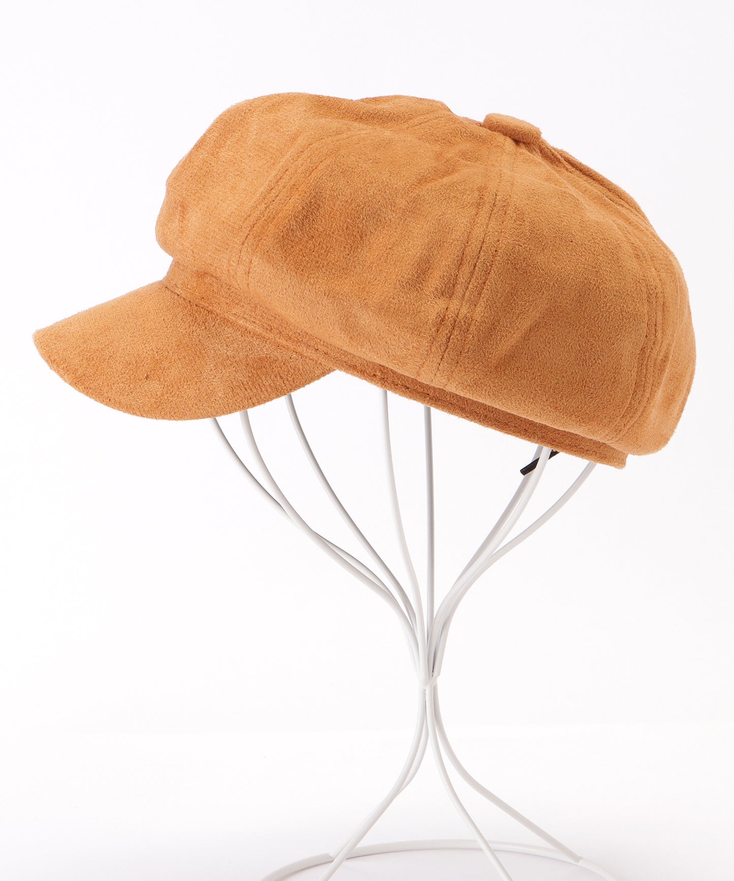 スエード調ベーシックつば広キャスケット