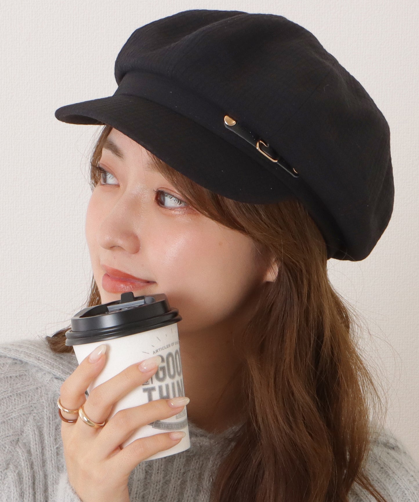 ベルト付きクラシカルキャスケット棒