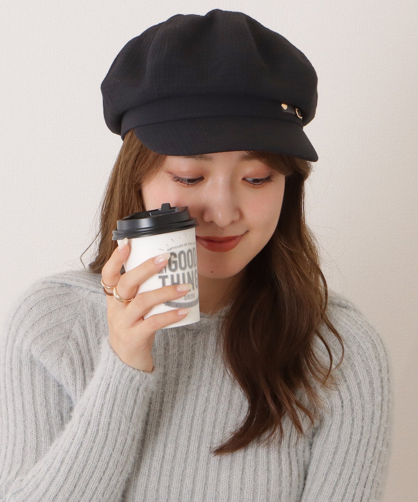 ベルト付きクラシカルキャスケット棒