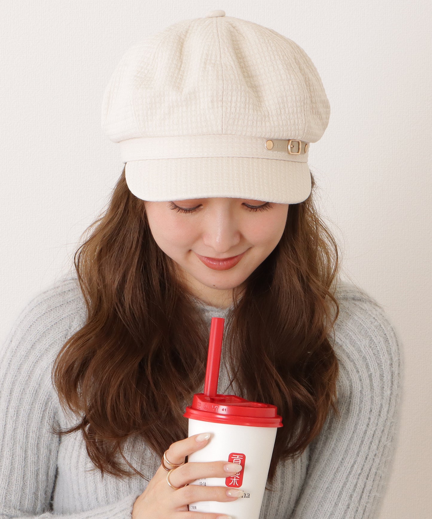 ベルト付きクラシカルキャスケット棒