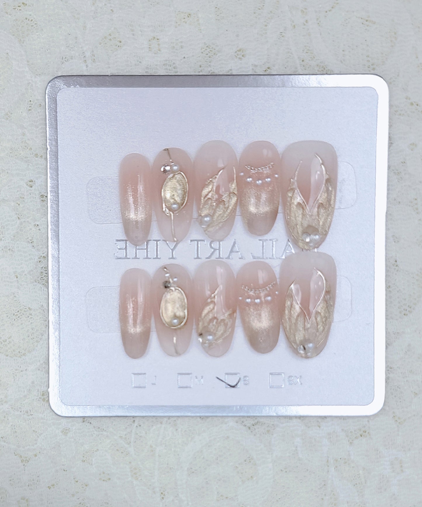 マーメイド デザイン グラデーション オーバル ネイルチップ