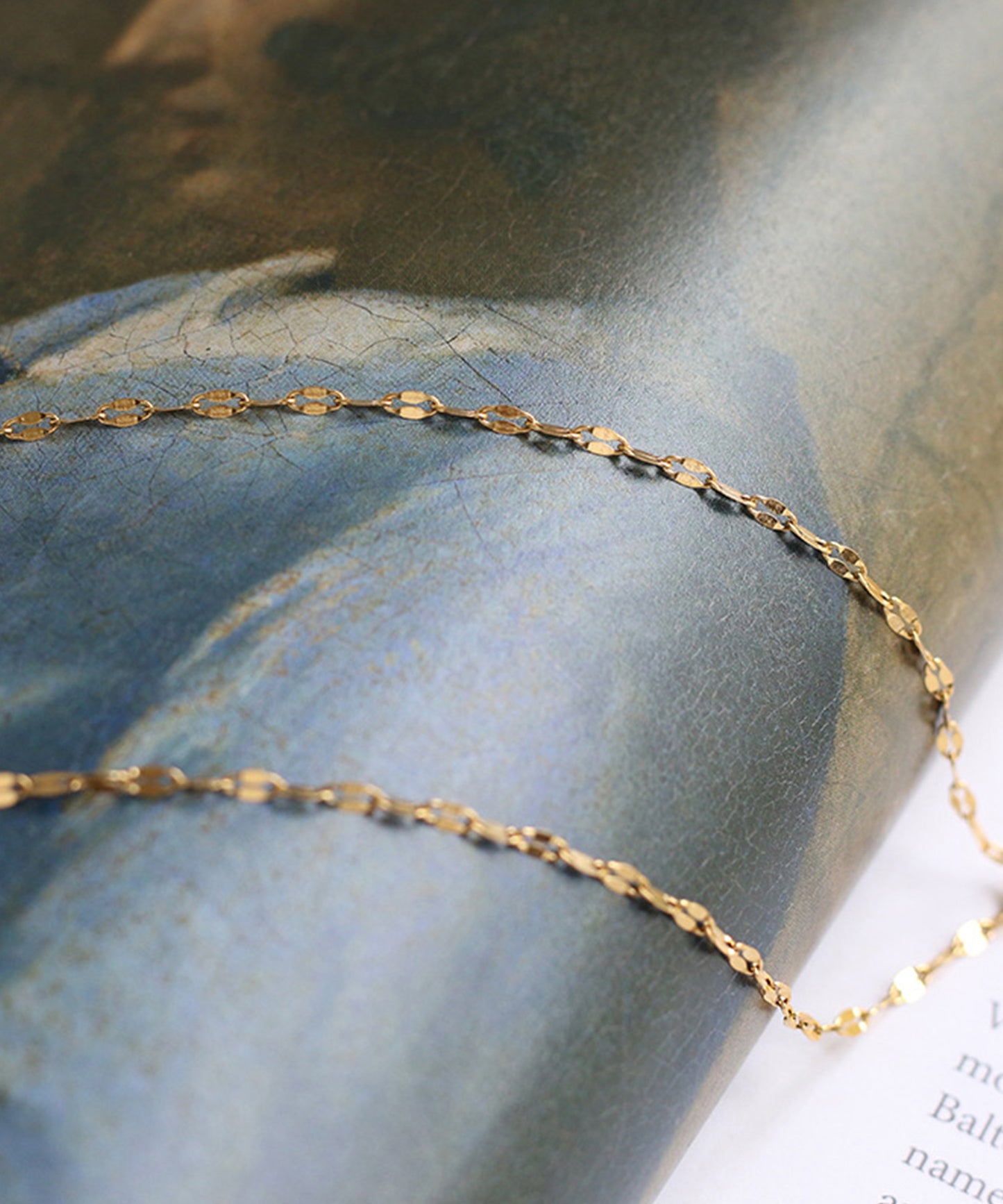 ゴールド バー付き スライド チェーン ネックレス