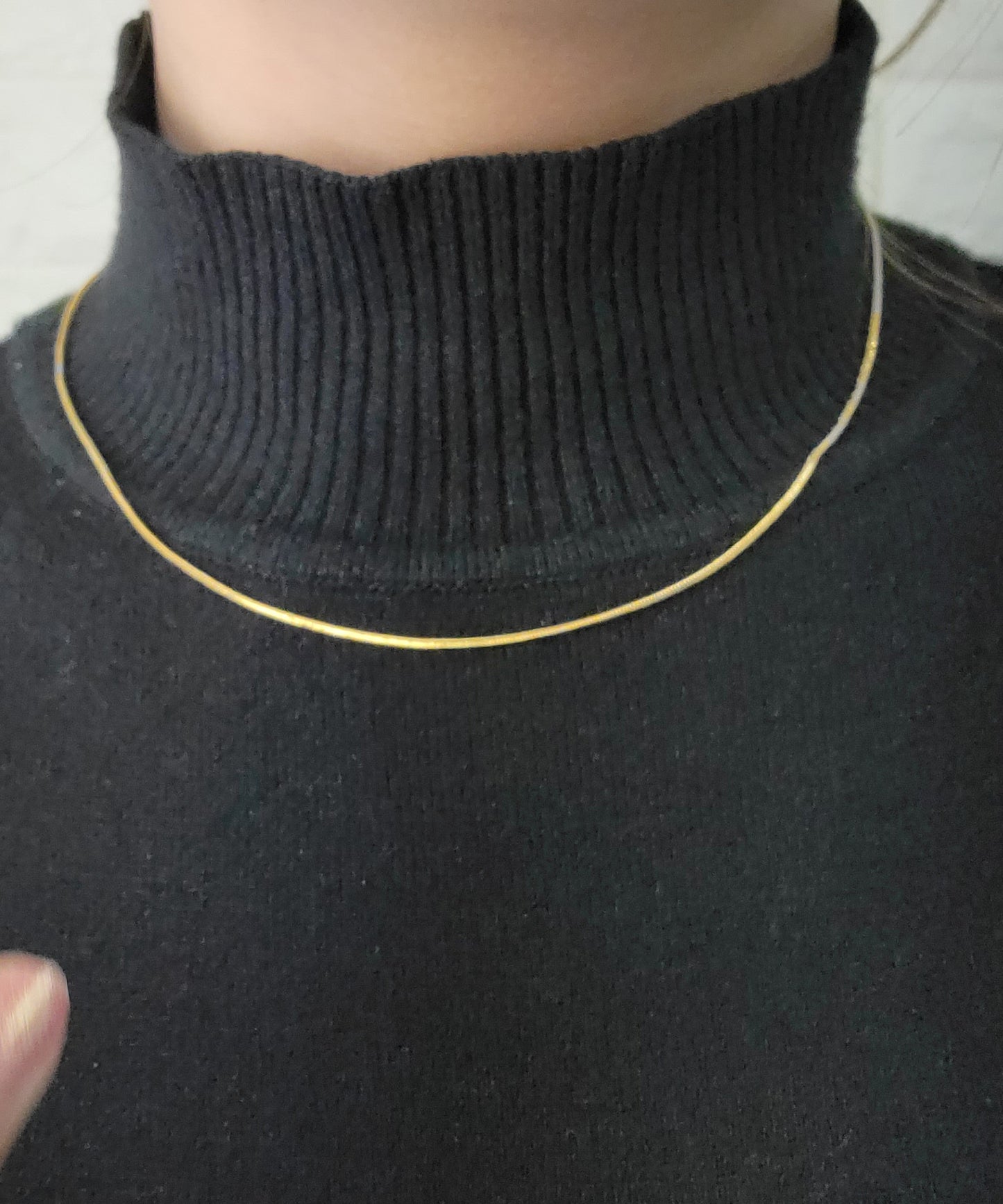 シンプル スネークネックレス