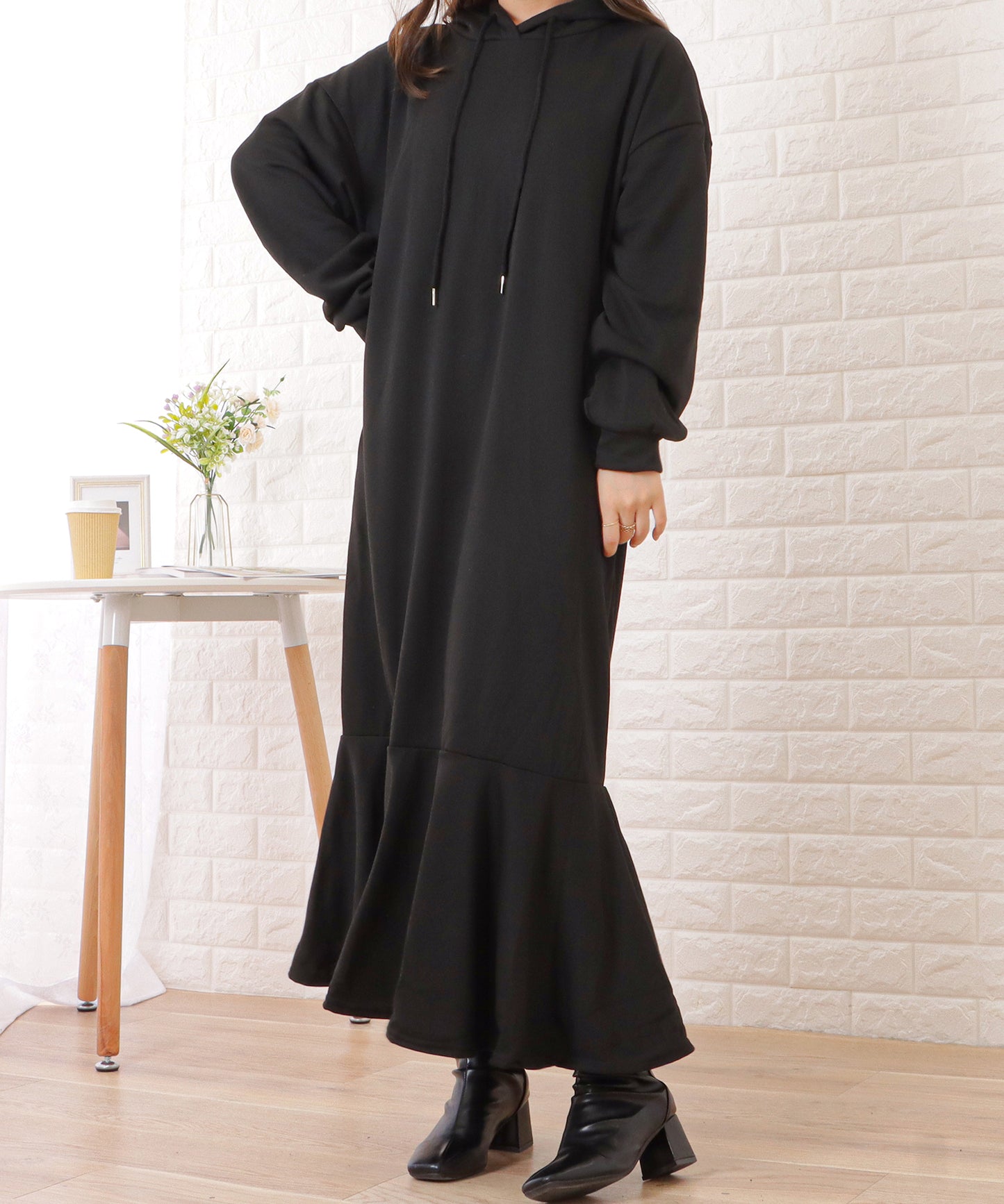 フィッシュテールロングスウェットワンピース