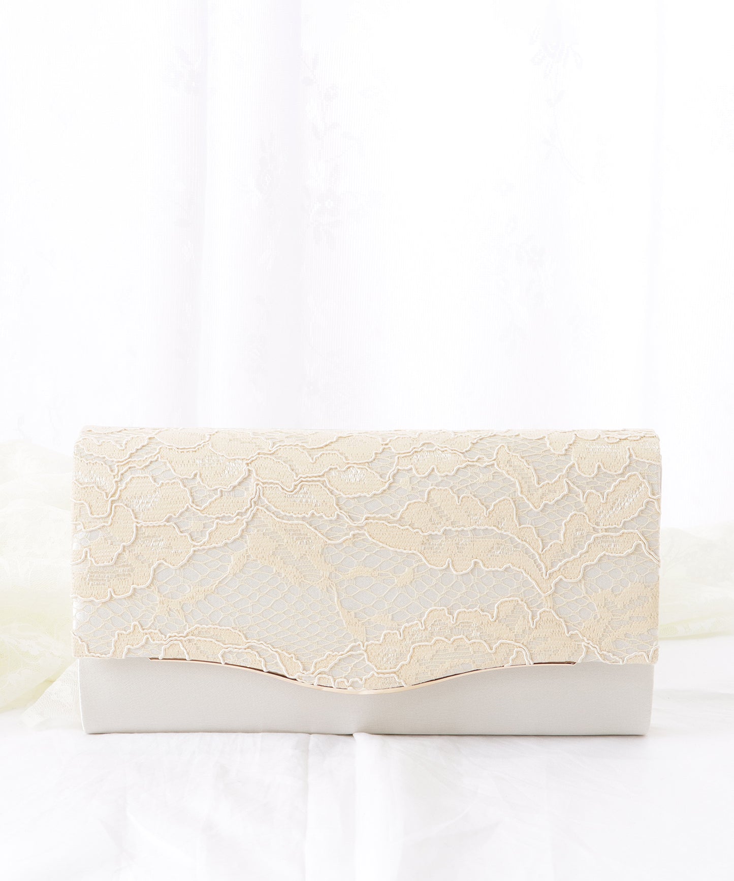 2WAY ウエーブ フラップ レース パーティー バッグ